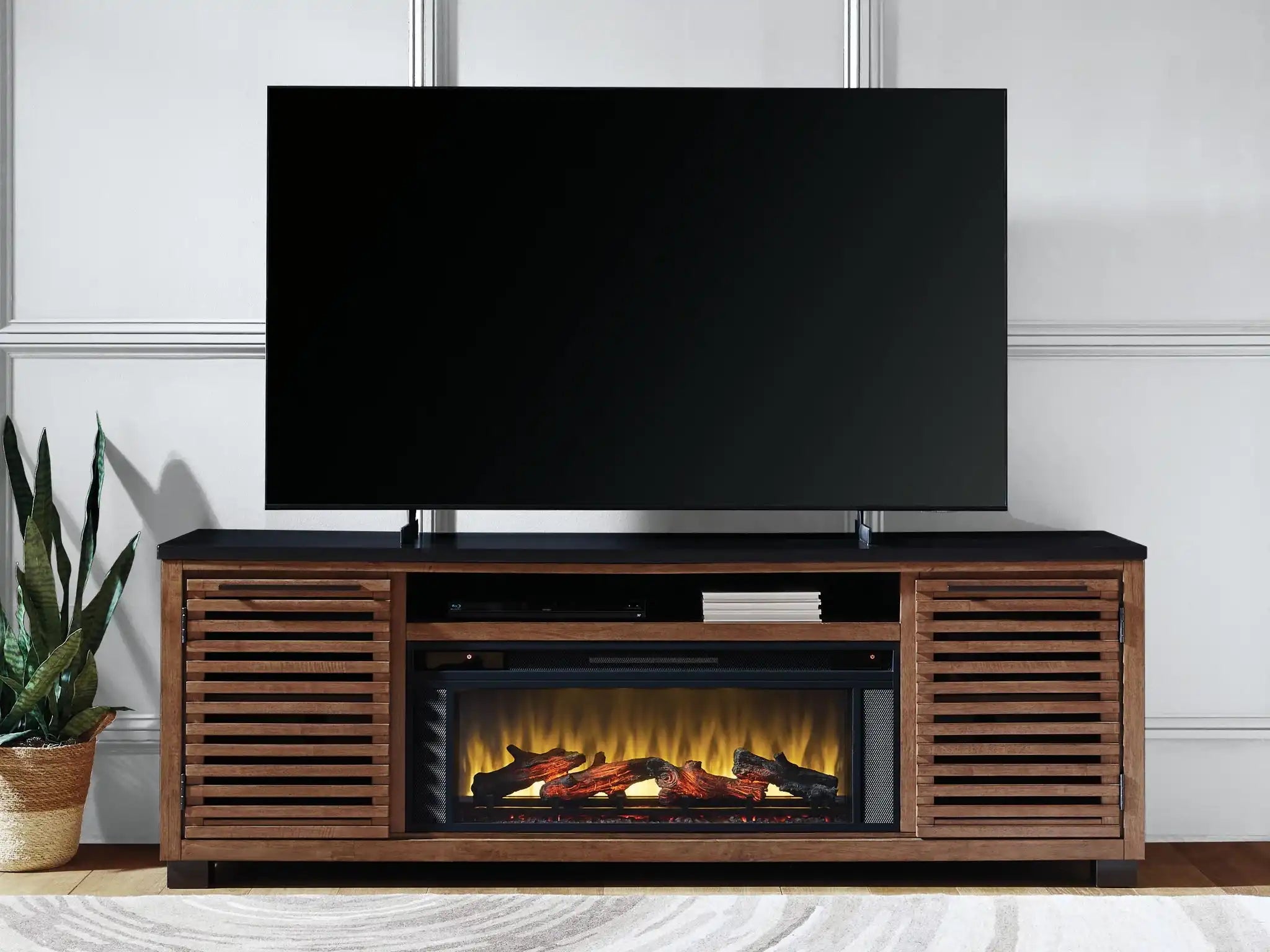 Kallari - TV Stand With Fireplace Option - Best Buy Furniture