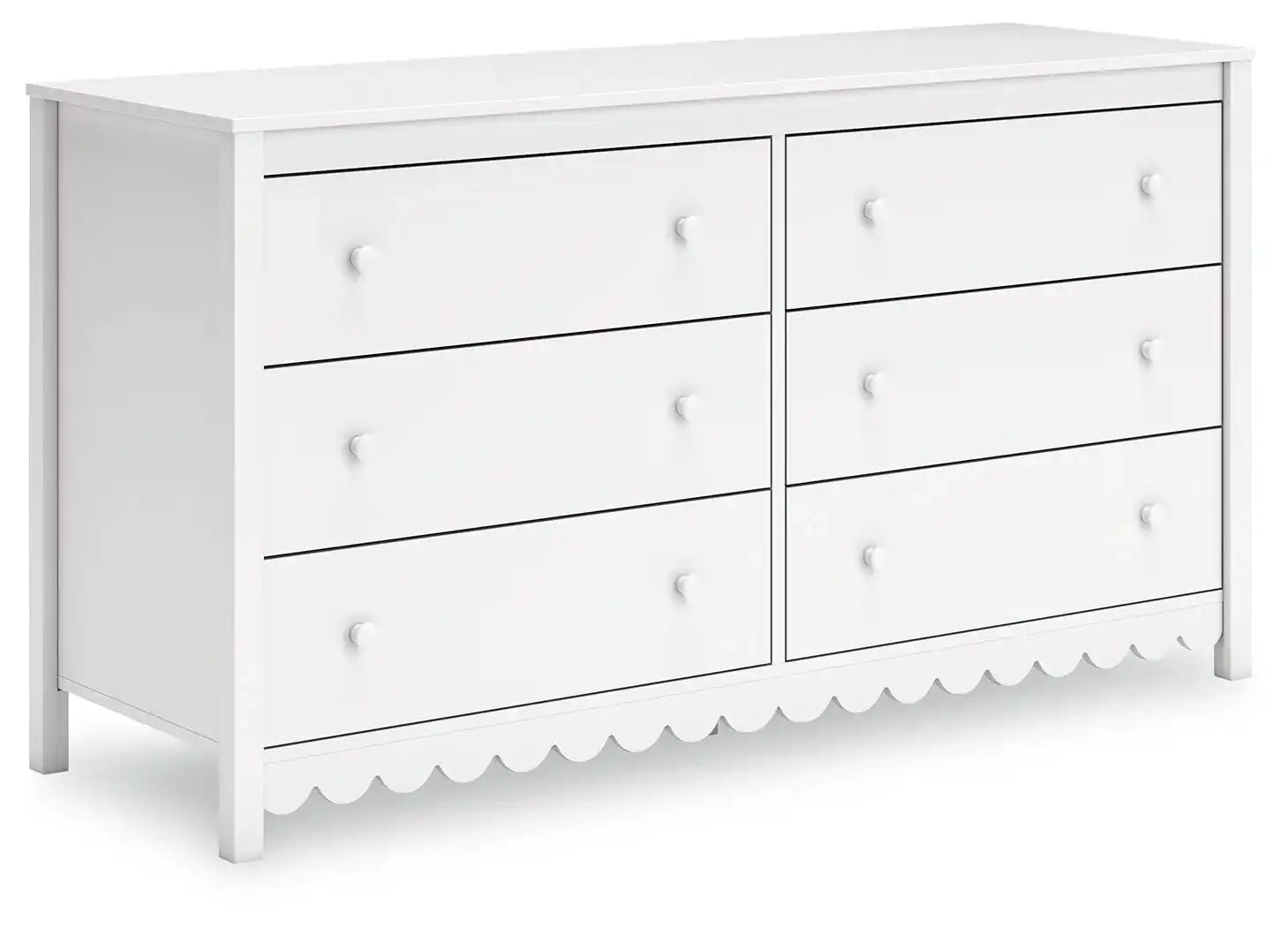 Hallityn - Six Drawer Dresser - White - Best Buy Furniture
