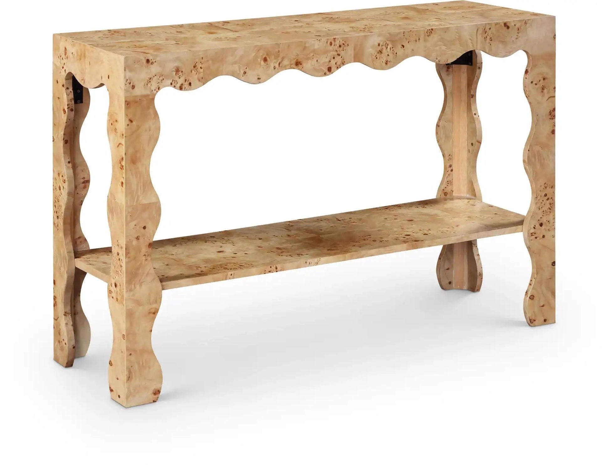 Vassa - Burl Veneer Console Table - Best Buy Furniture