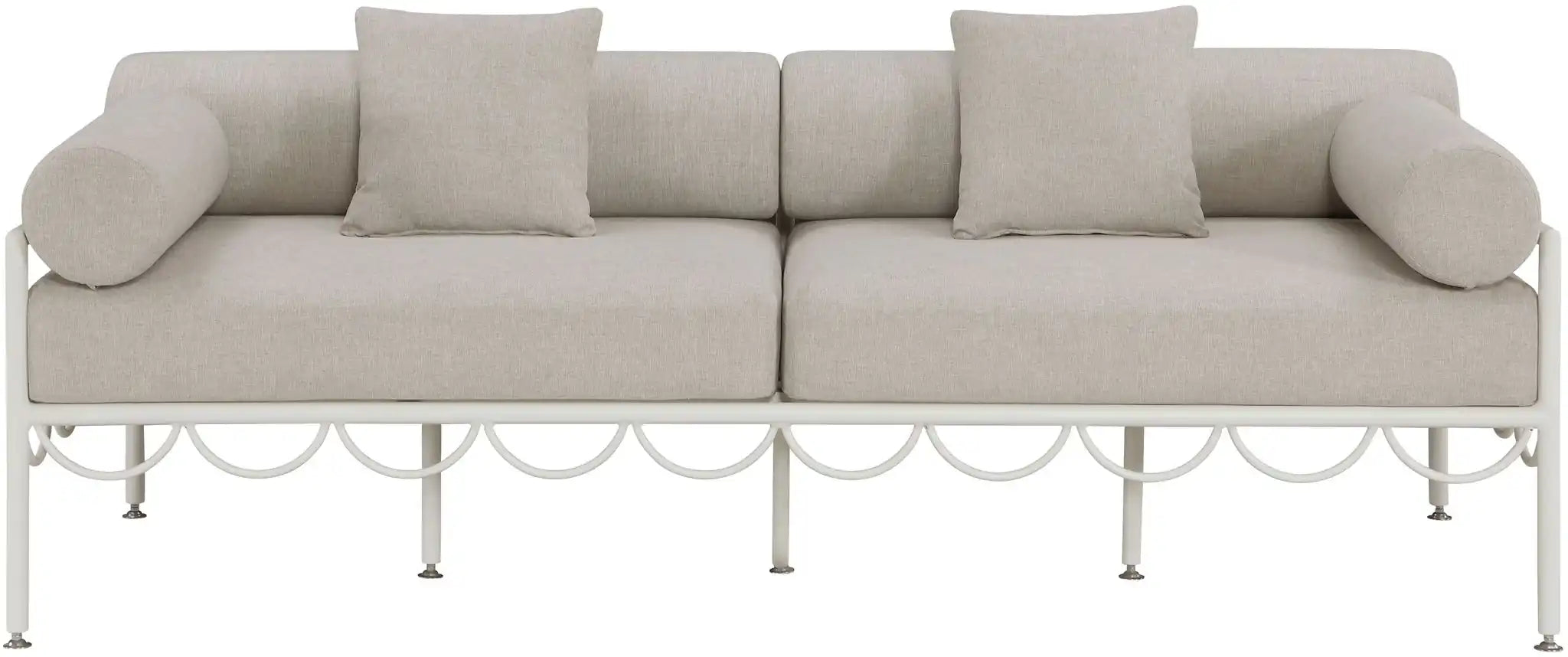 Portofino - Resilient Water Repellent Fabric 85.75" Upholstered Outdoor Patio Sofa