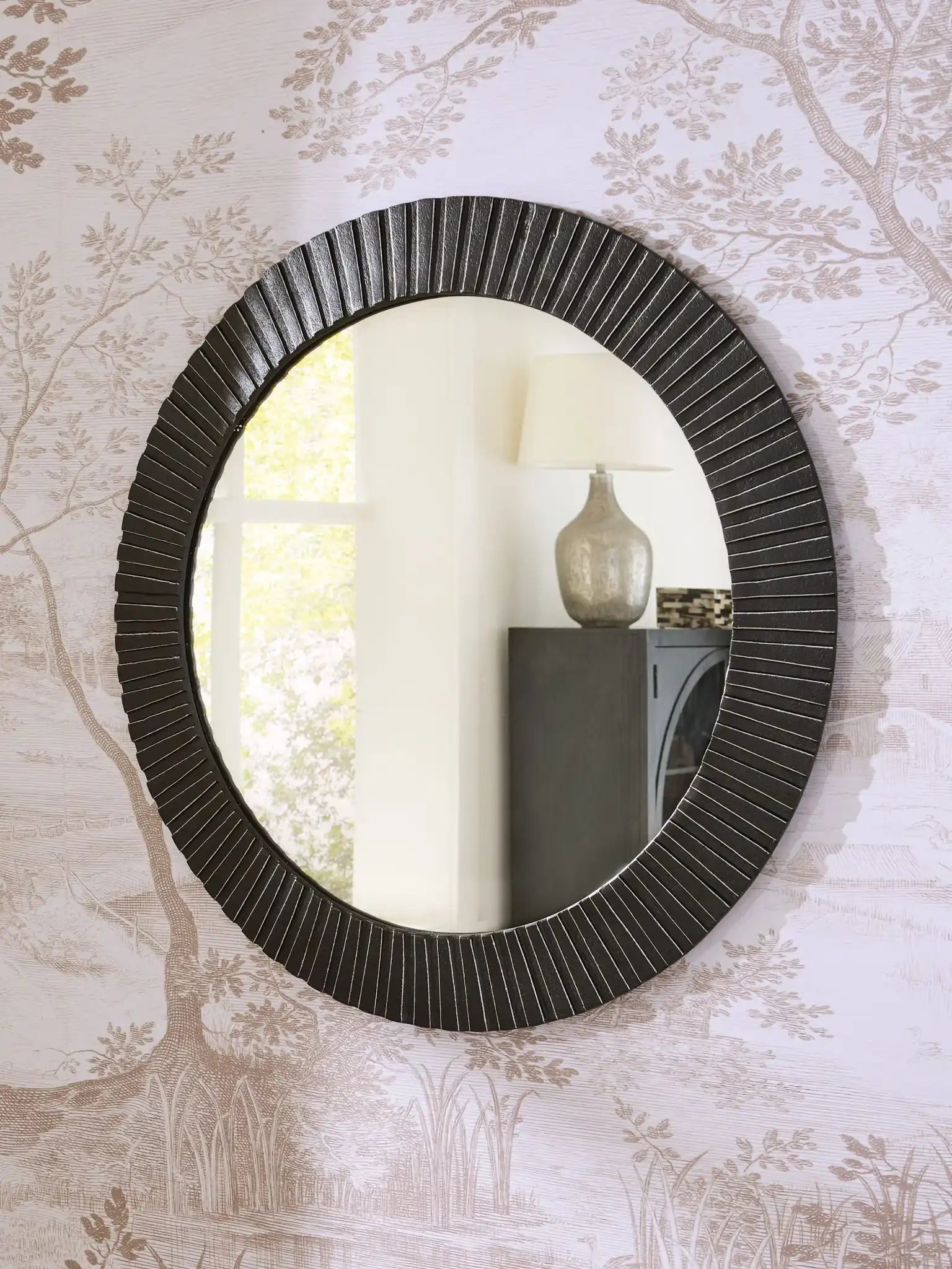 Ozias - Accent Mirror - Black - Best Buy Furniture