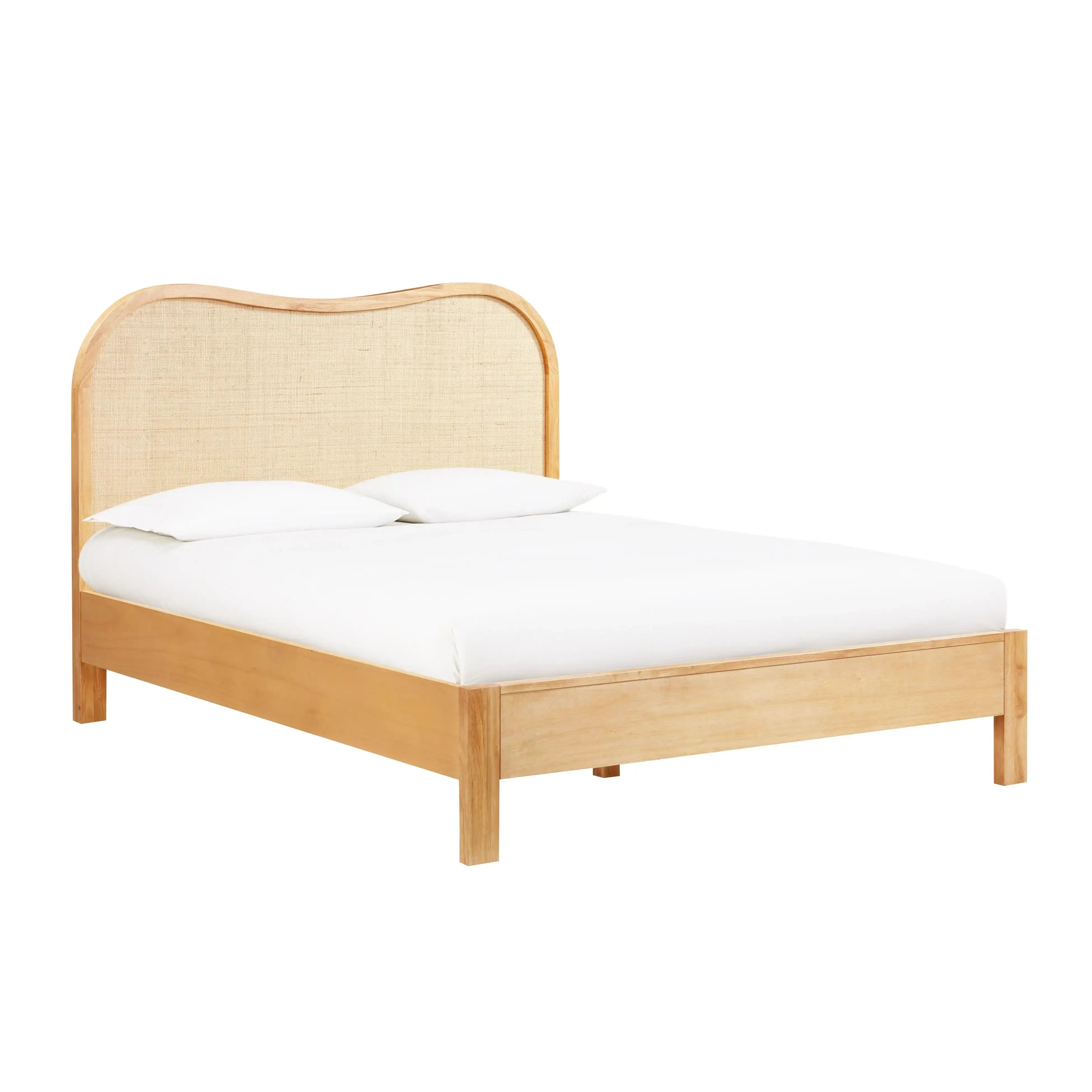 Grappa - Wood & Rattan Bed - Best Buy Furniture