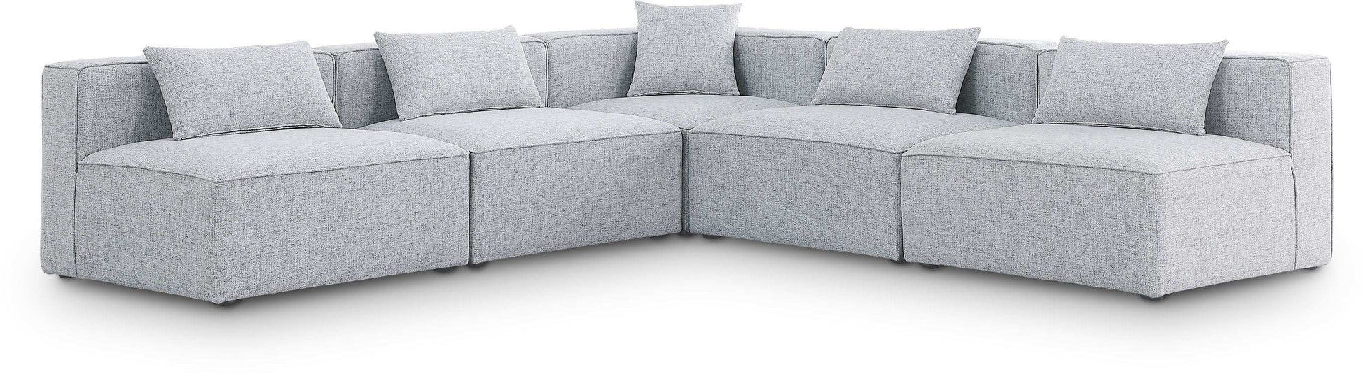 Cube - Linen 5 Piece Modular Corner Armless Sectional - Best Buy Furniture