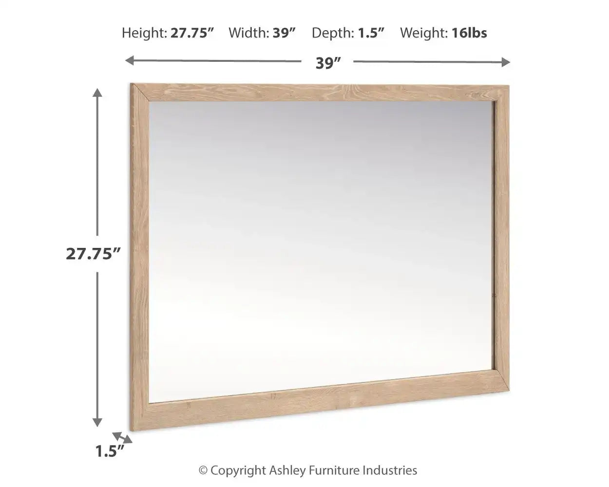 Cielden - Bedroom Mirror - Tan - Best Buy Furniture