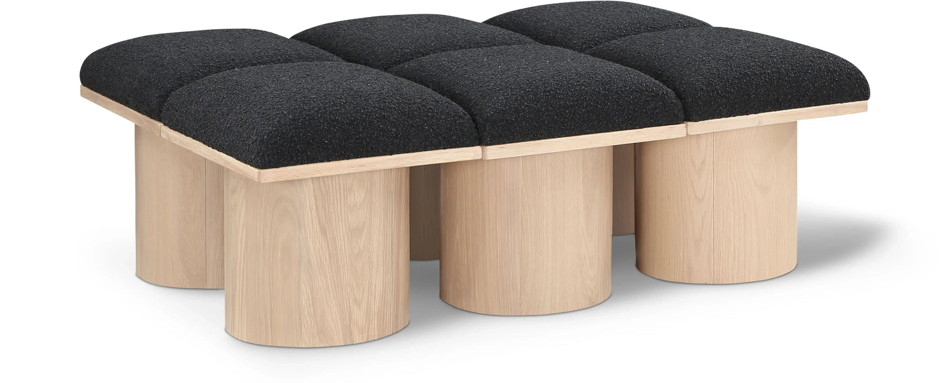 Pavilion - 6 Piece Modular Bench With Natural Base - Best Buy Furniture