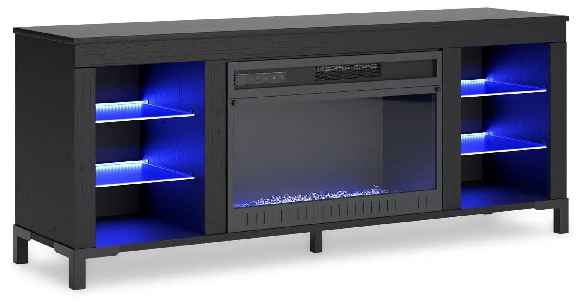 Cayberry - TV Stand With Fireplace - Black - Best Buy Furniture
