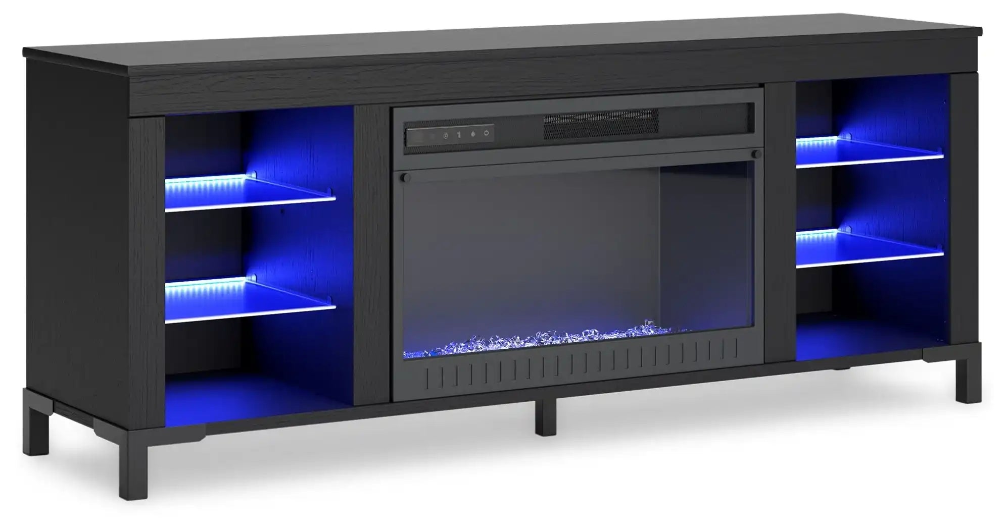 Cayberry - TV Stand With Fireplace - Black - Best Buy Furniture