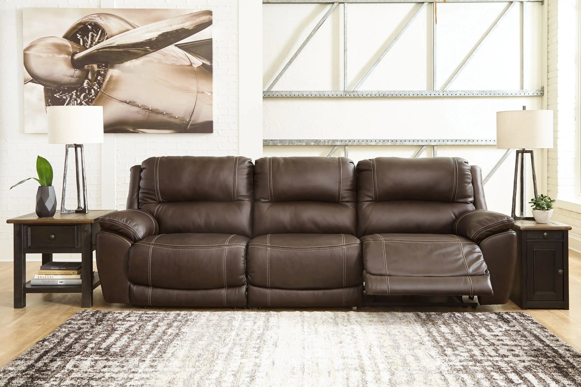 Dunleith - Power Reclining Sectional - Best Buy Furniture