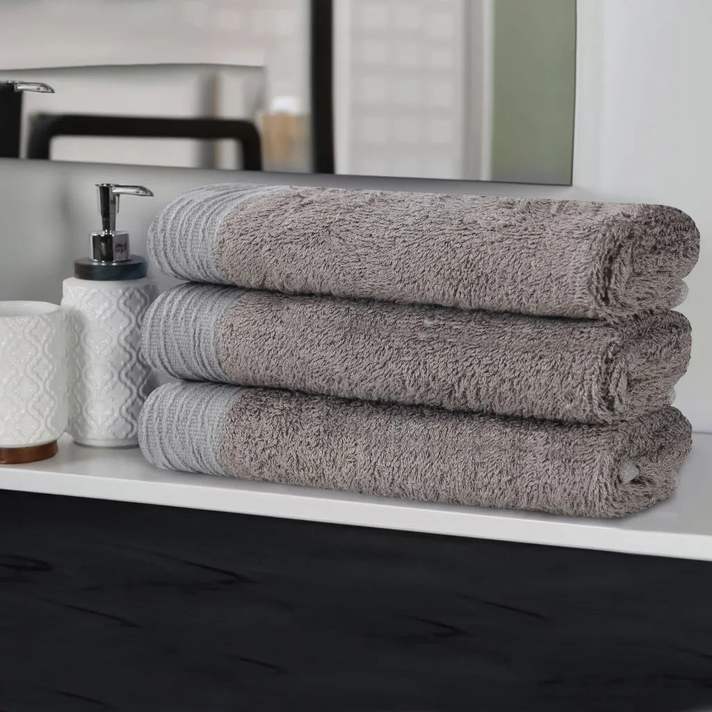 Rayon from Bamboo Eco-Friendly Fluffy Soft Solid Bath Towel Set of 3 - Bath Towel by Superior Brand