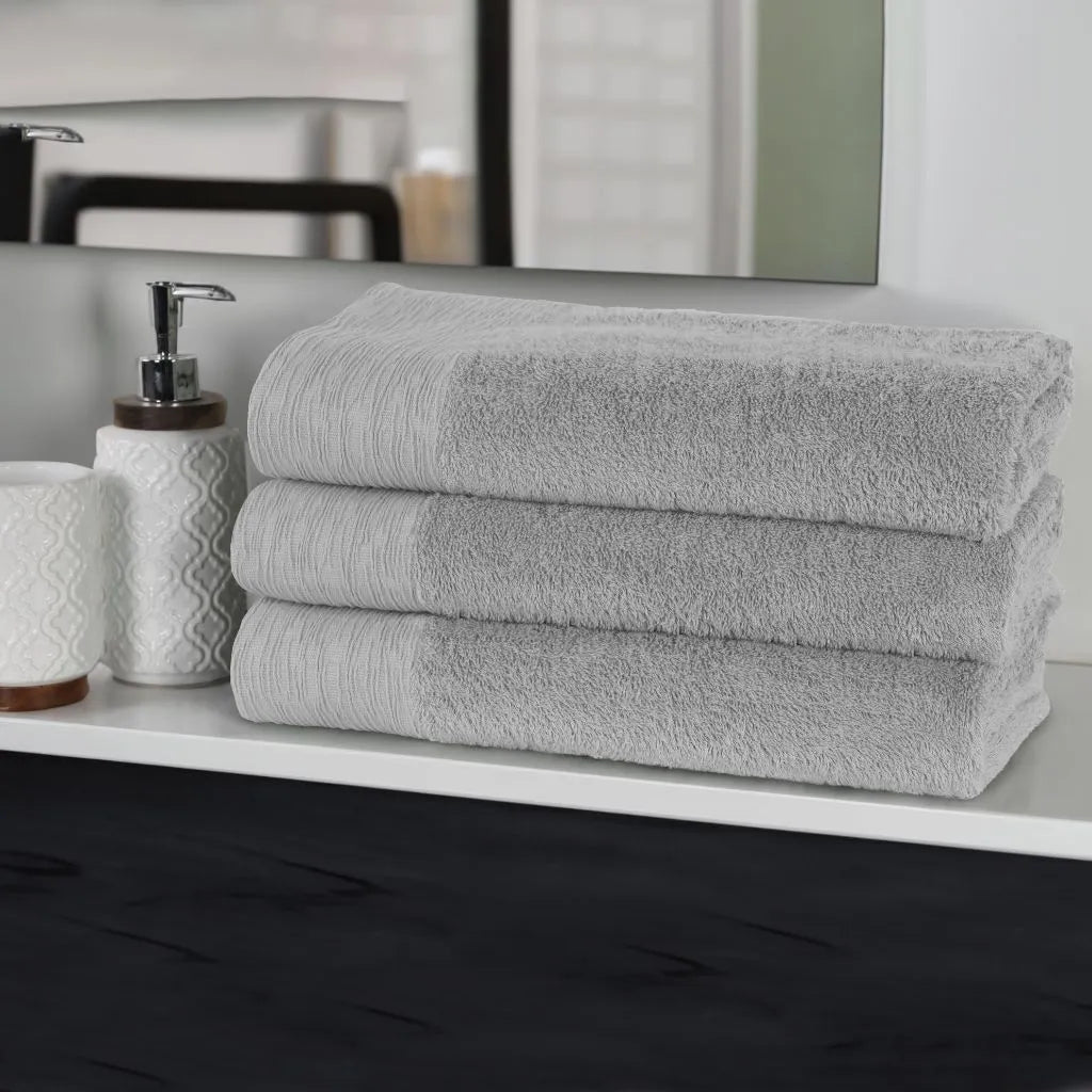 Rayon from Bamboo Eco-Friendly Fluffy Soft Solid Bath Towel Set of 3 - Bath Towel by Superior Brand