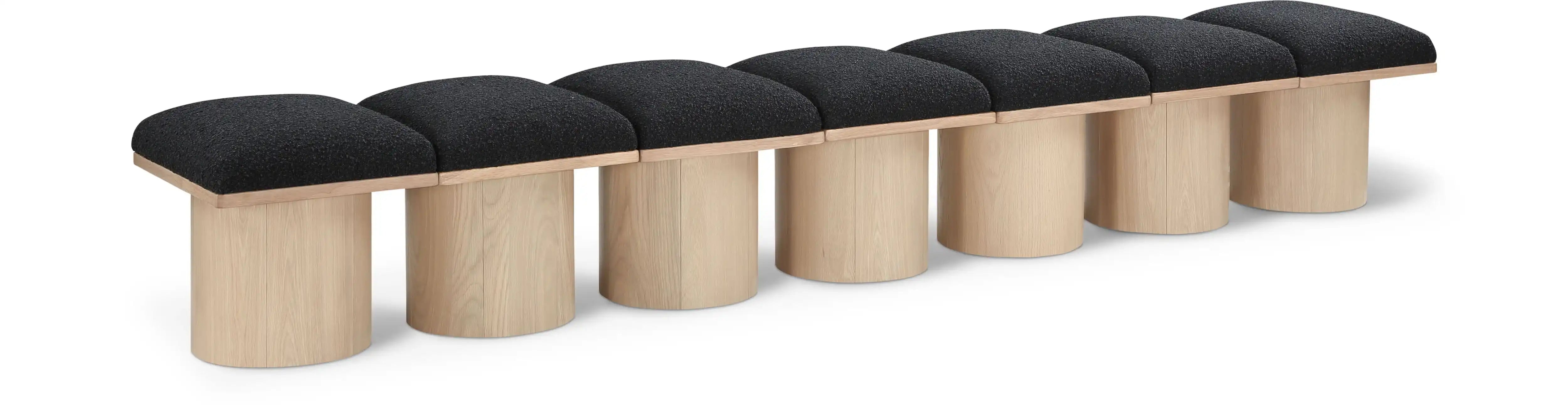 Pavilion - 7 Piece Modular Bench With Natural Base - Best Buy Furniture