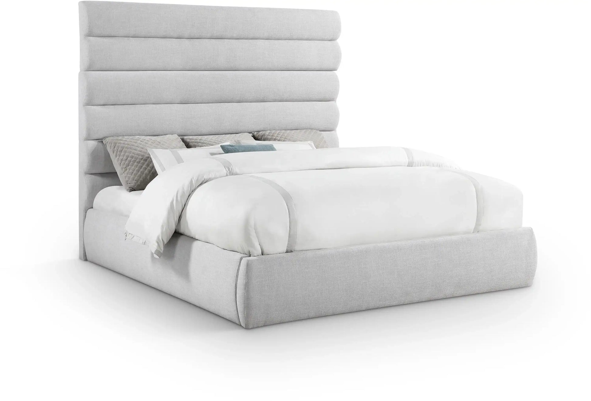 Adam - Linen Fabric Bed With 70.5" Headboard - Best Buy Furniture