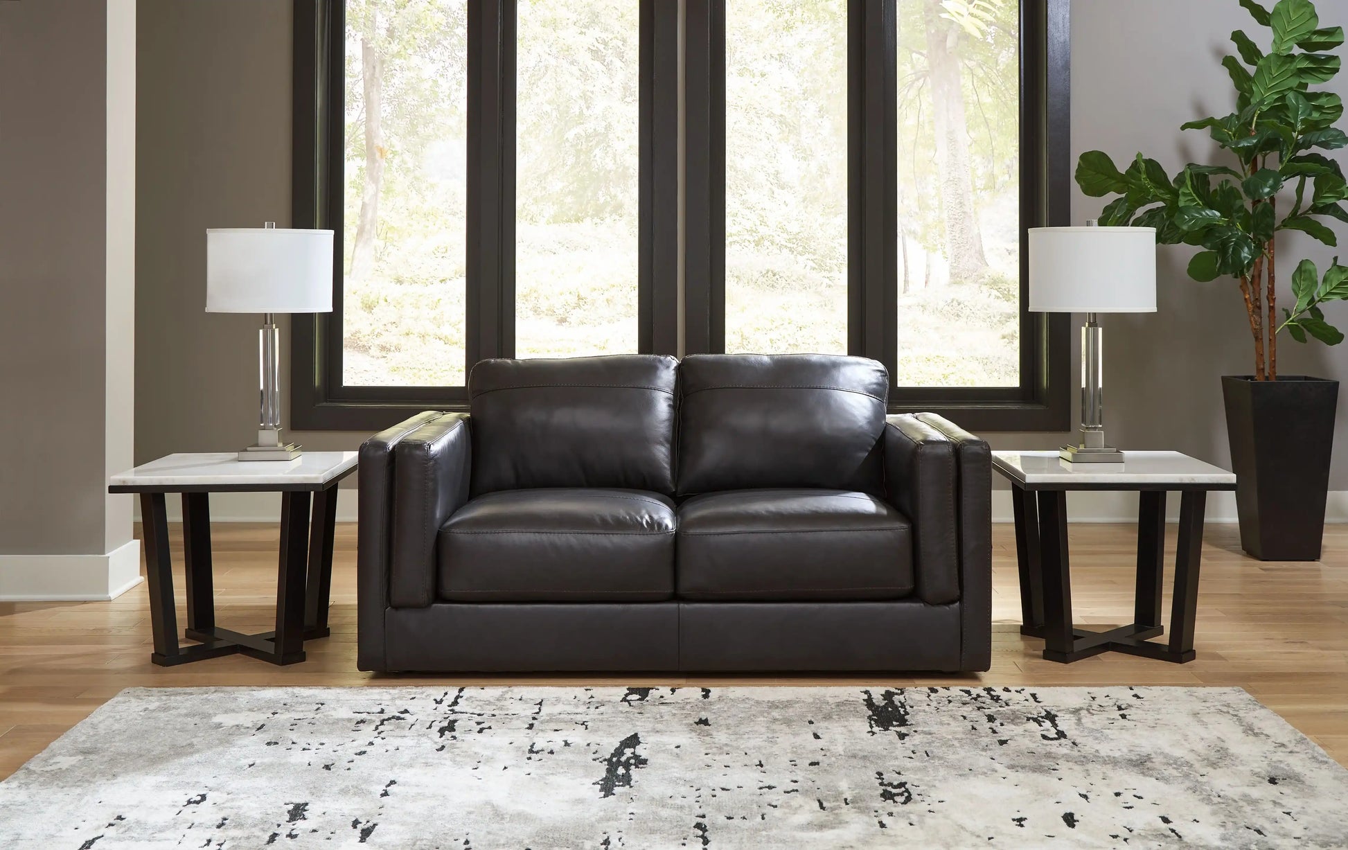 Amiata - Loveseat - Onyx - Best Buy Furniture