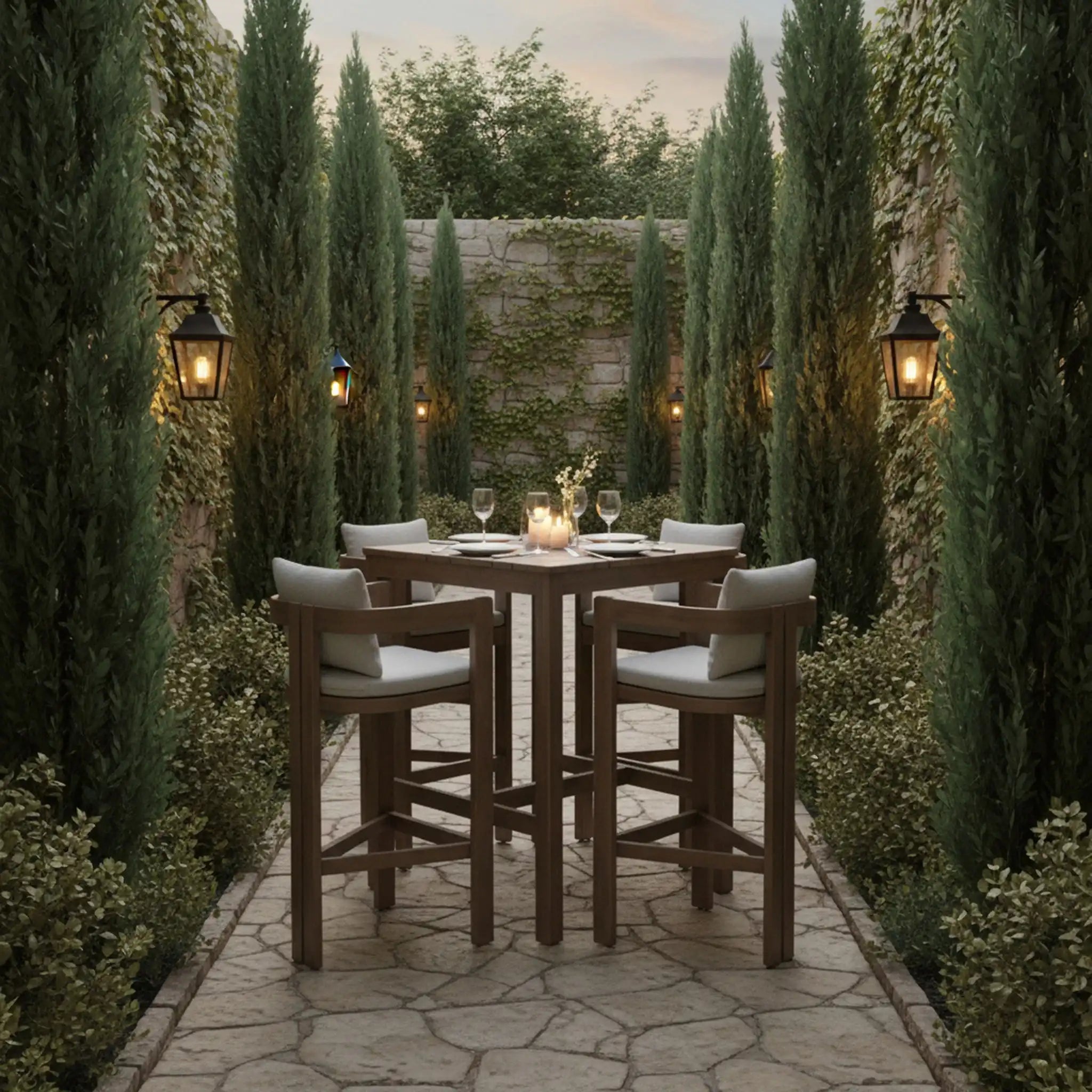 Newport - Water Resistant Fabric Upholstered Outdoor Patio Bar Stool