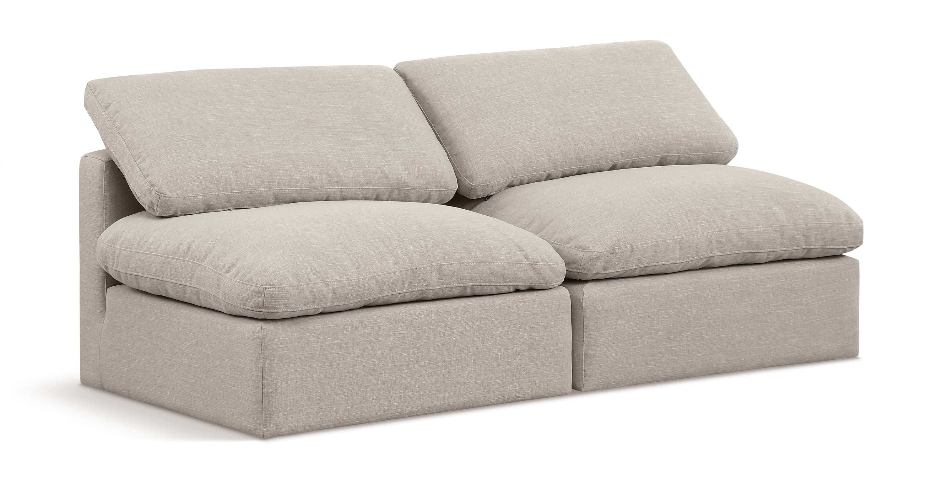 Indulge - Linen 2 Seat Modular Armless Sofa - Best Buy Furniture