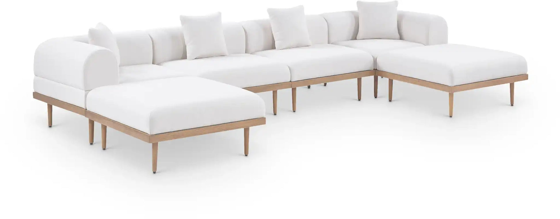 Laguna - 6 Piece 142" Outdoor Patio Modular Sectional - Best Buy Furniture