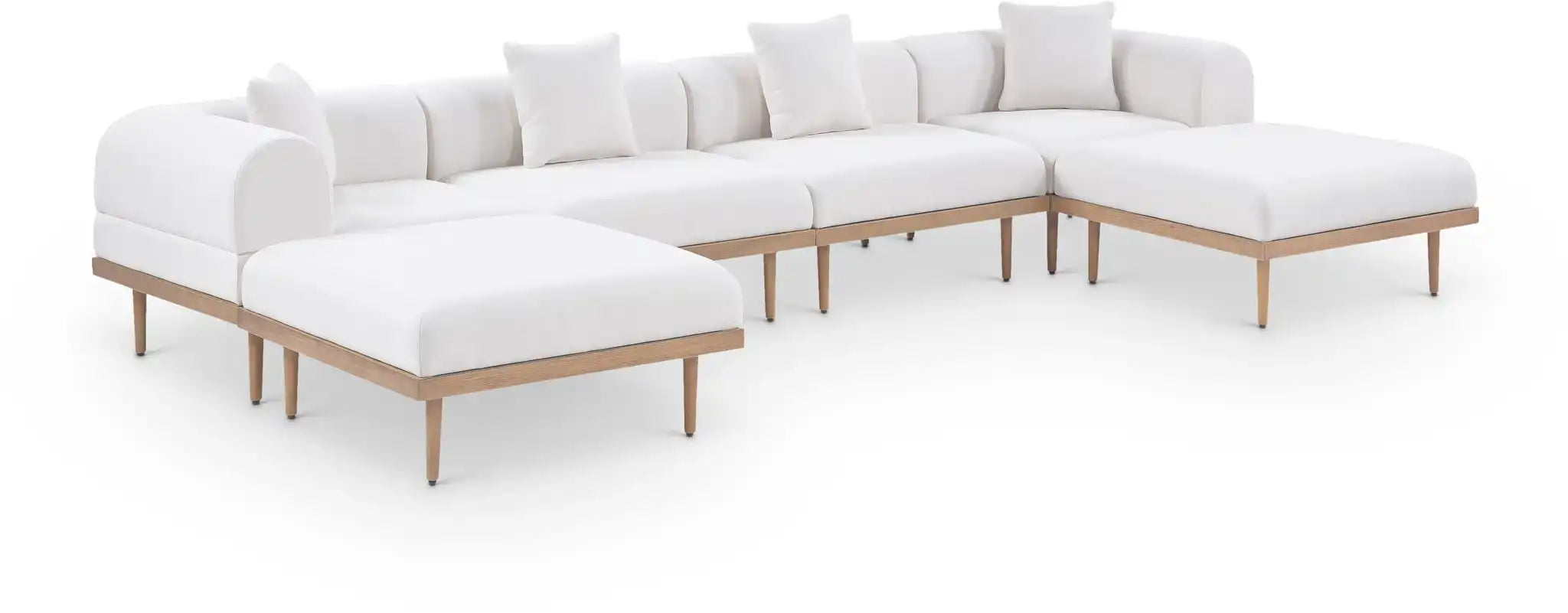 Laguna - 6 Piece 142" Outdoor Patio Modular Sectional - Best Buy Furniture