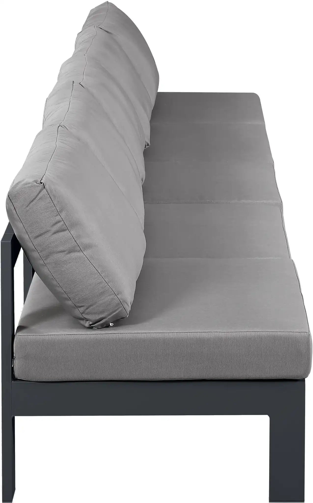 Nizuc - Outdoor Patio 5 Seat Modular Armless Sofa With Gray Frame