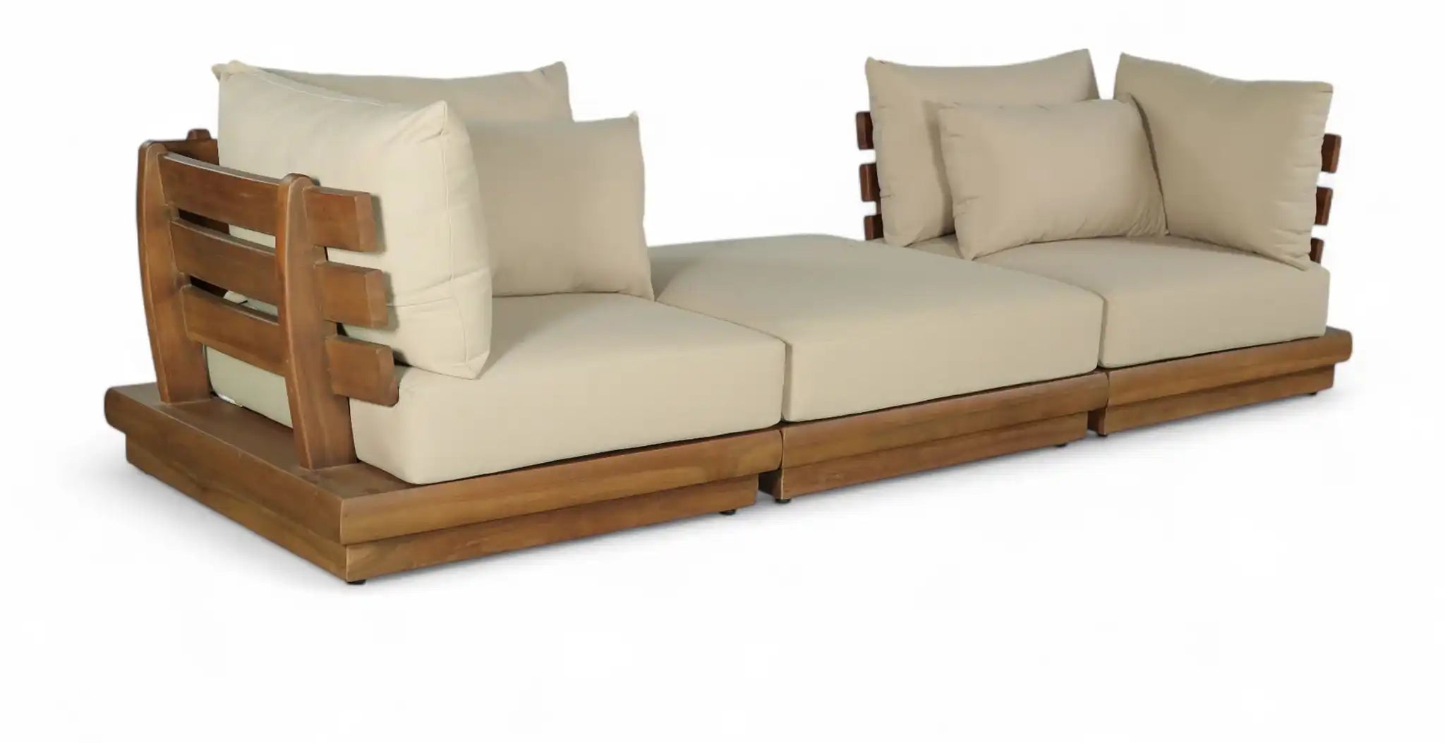 Mirella - 3 Piece Water Resistant Fabric Upholstered Outdoor Patio Modular Sofa - Best Buy Furniture