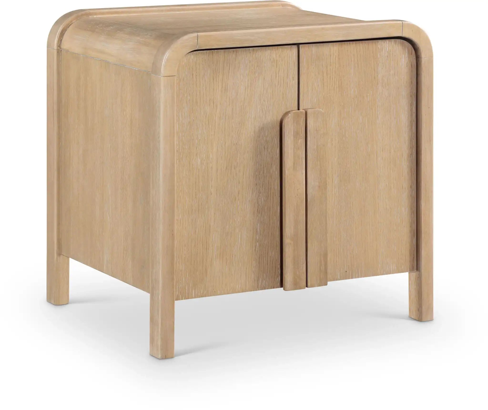 Harmony - Oak Veneer And Solid Wood Night Stand - Best Buy Furniture