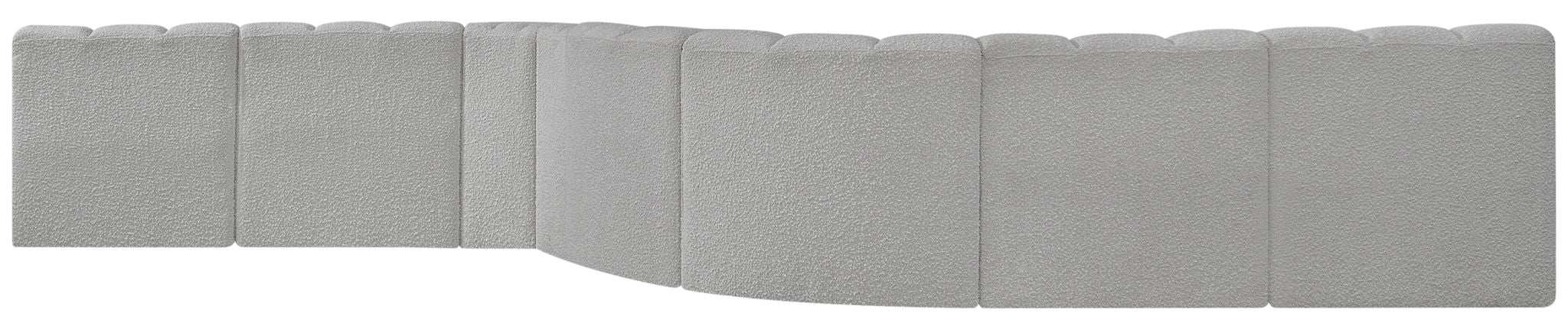 Arc - Boucle Fabric 8 Piece Curved Modular Sofa