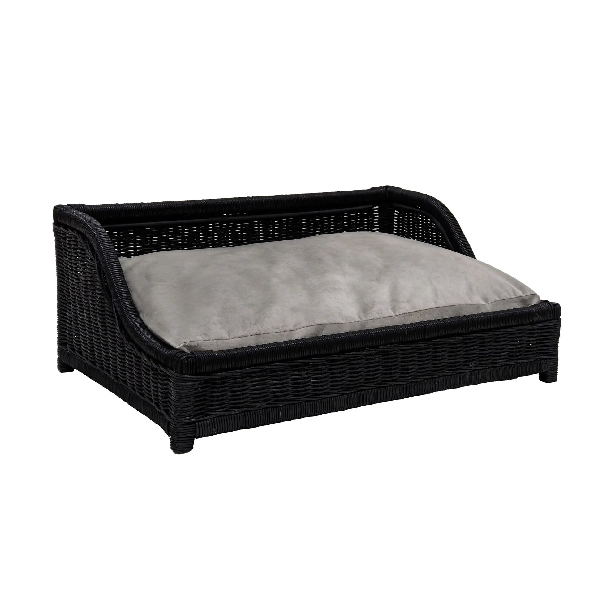 Poppy - Rattan Small Pet Bed - Black - Best Buy Furniture