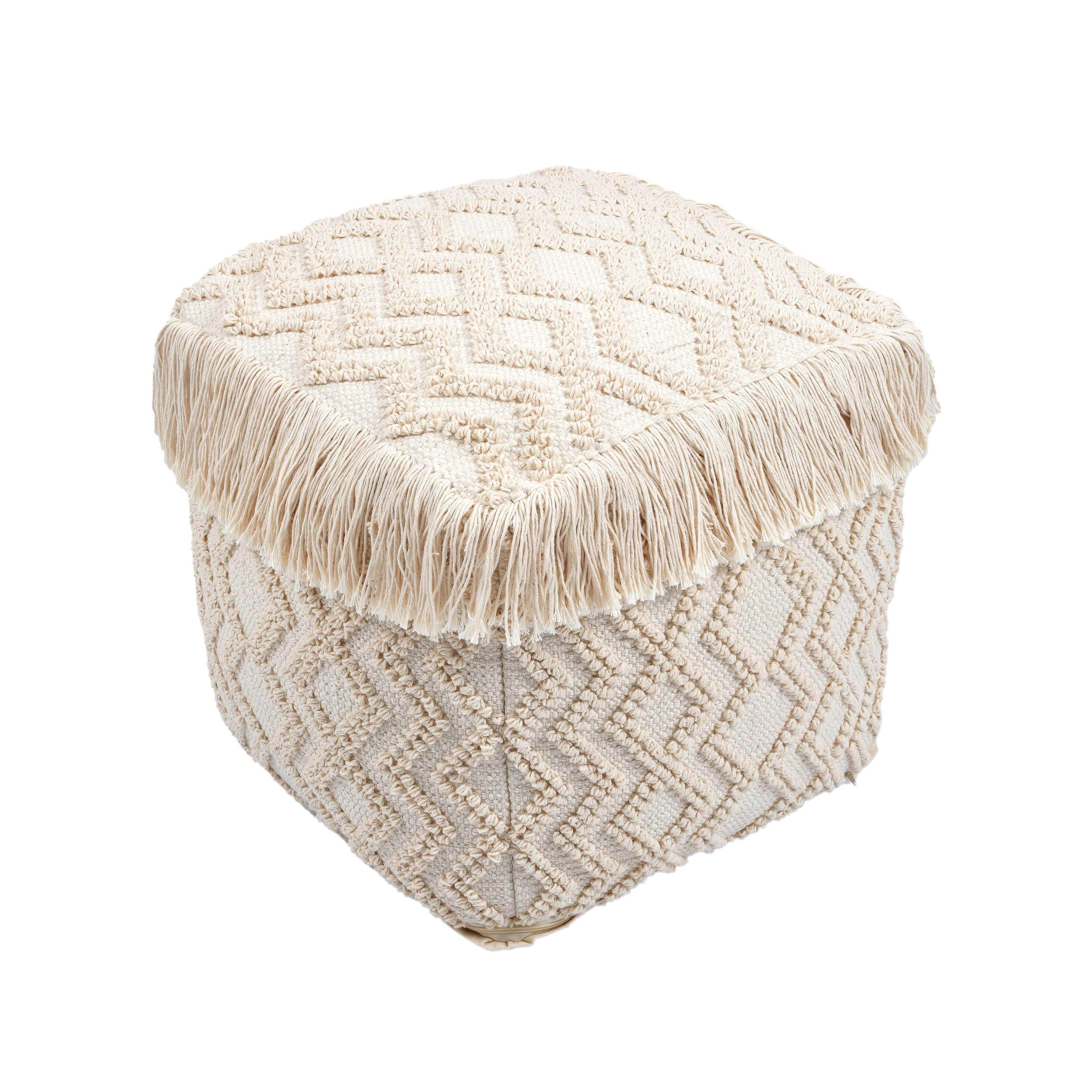 Inca - Pouf - Beige - Best Buy Furniture