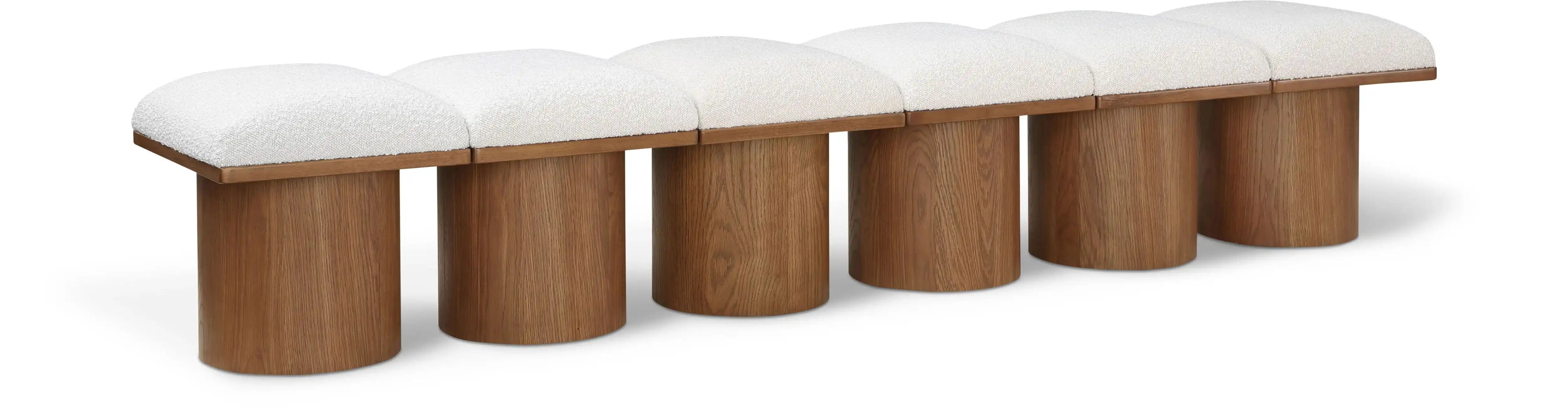 Pavilion - 6 Piece Modular Bench With Brown Base - Best Buy Furniture