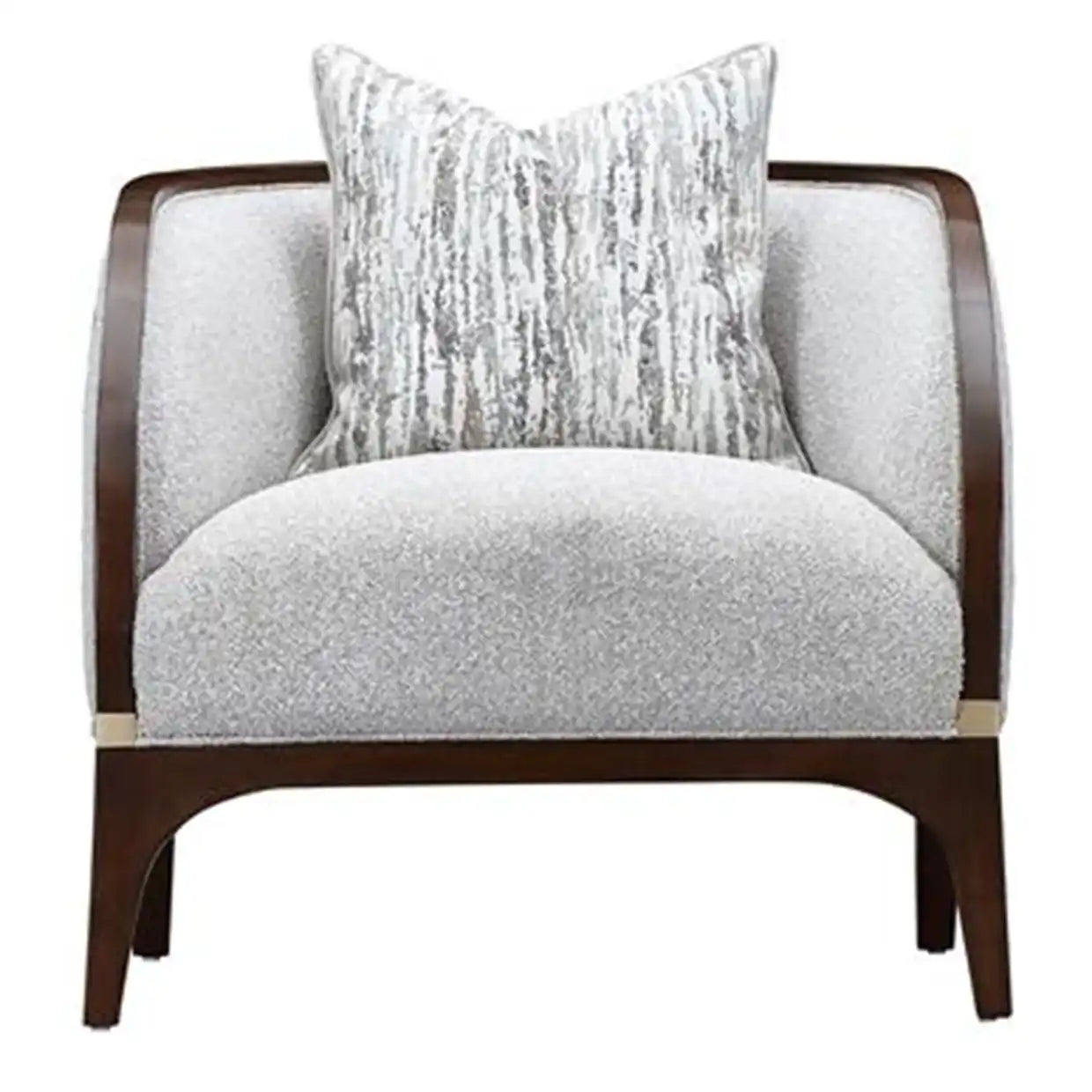Houston - Matching Chair - Pebble / Walnut - Best Buy Furniture
