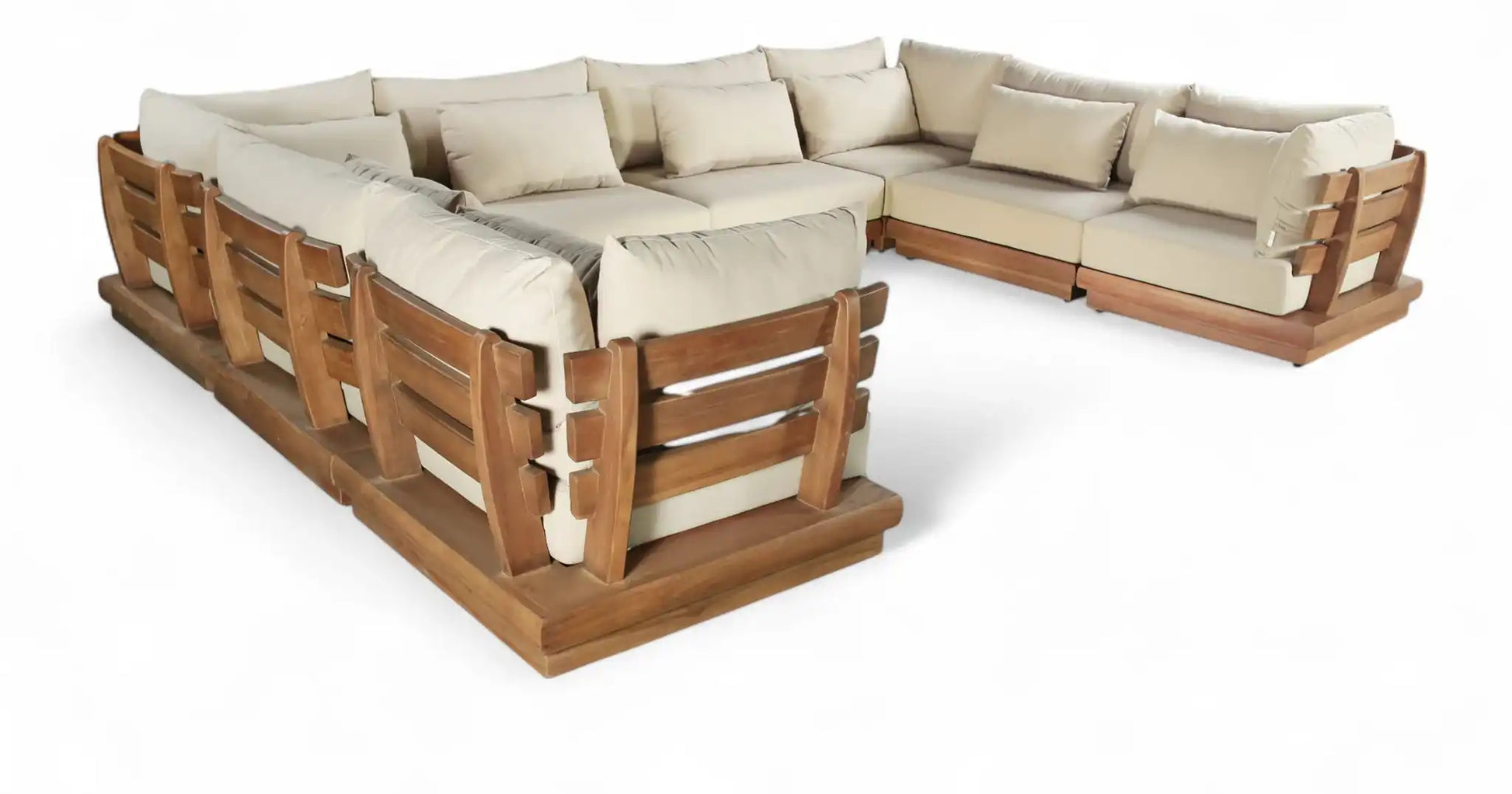 Mirella - 8 Piece Water Resistant Fabric Upholstered Outdoor Patio Modular Sectional - Best Buy Furniture