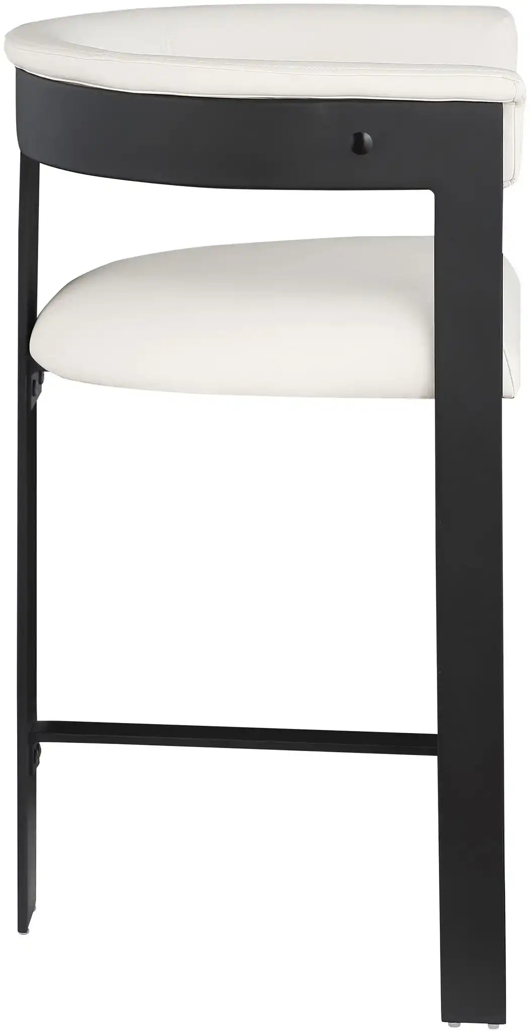 Romeo - Faux Leather Counter Stool With Black Base (Set of 2)