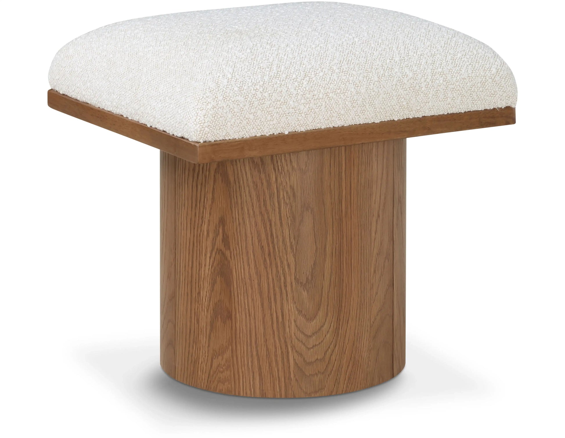 Pavilion - Bench Ottoman With Brown Base - Cream - Best Buy Furniture