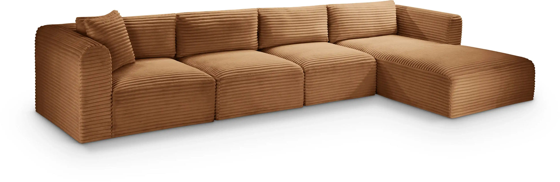 Shaggy - Fabric 4 Piece Modular Sectional - Best Buy Furniture