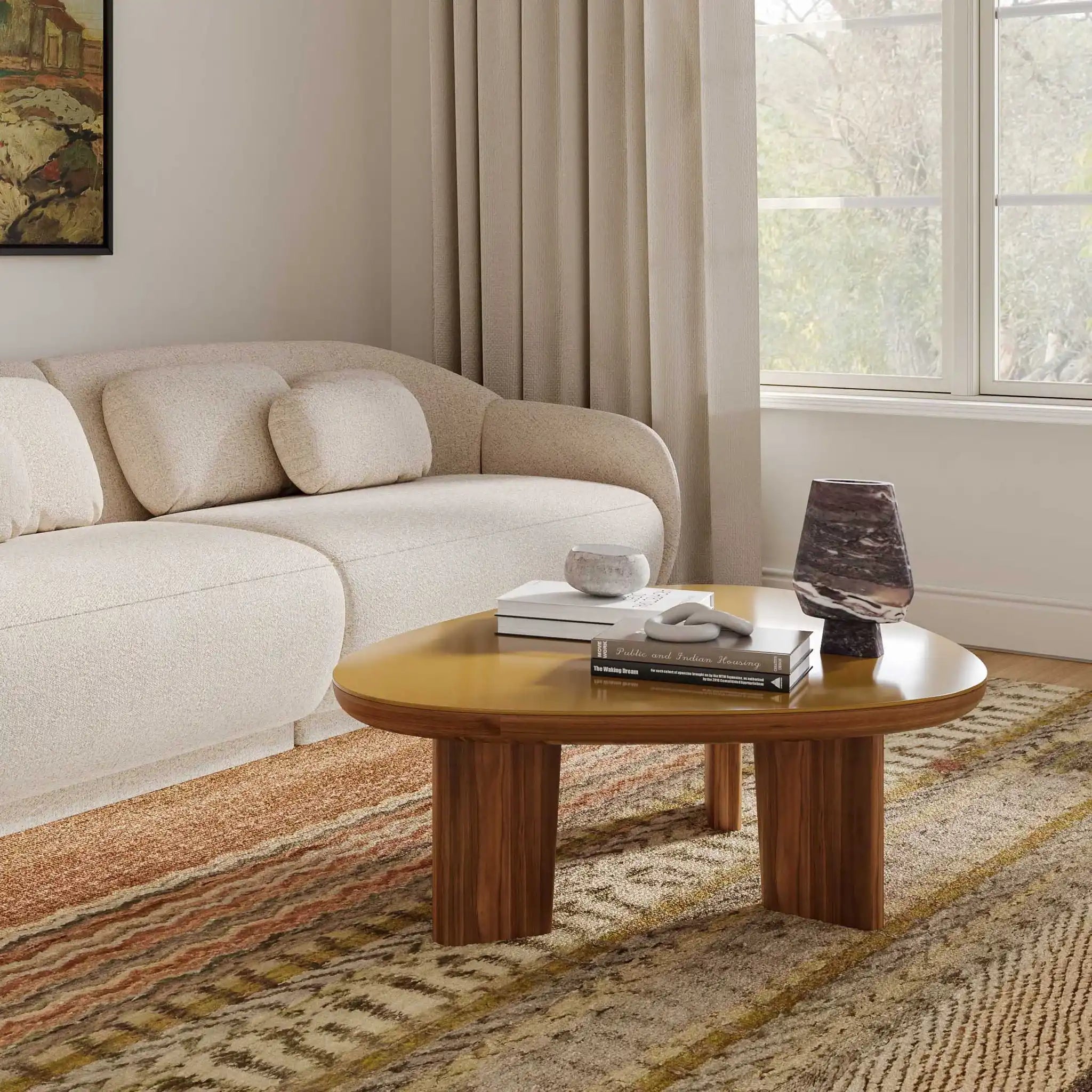 Oani - Triangular Coffee Table - Natural