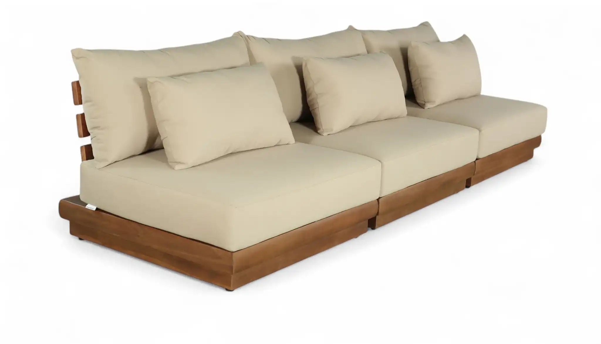 Mirella - 3 Piece Water Resistant Fabric Upholstered Outdoor Patio Modular Sofa - Best Buy Furniture