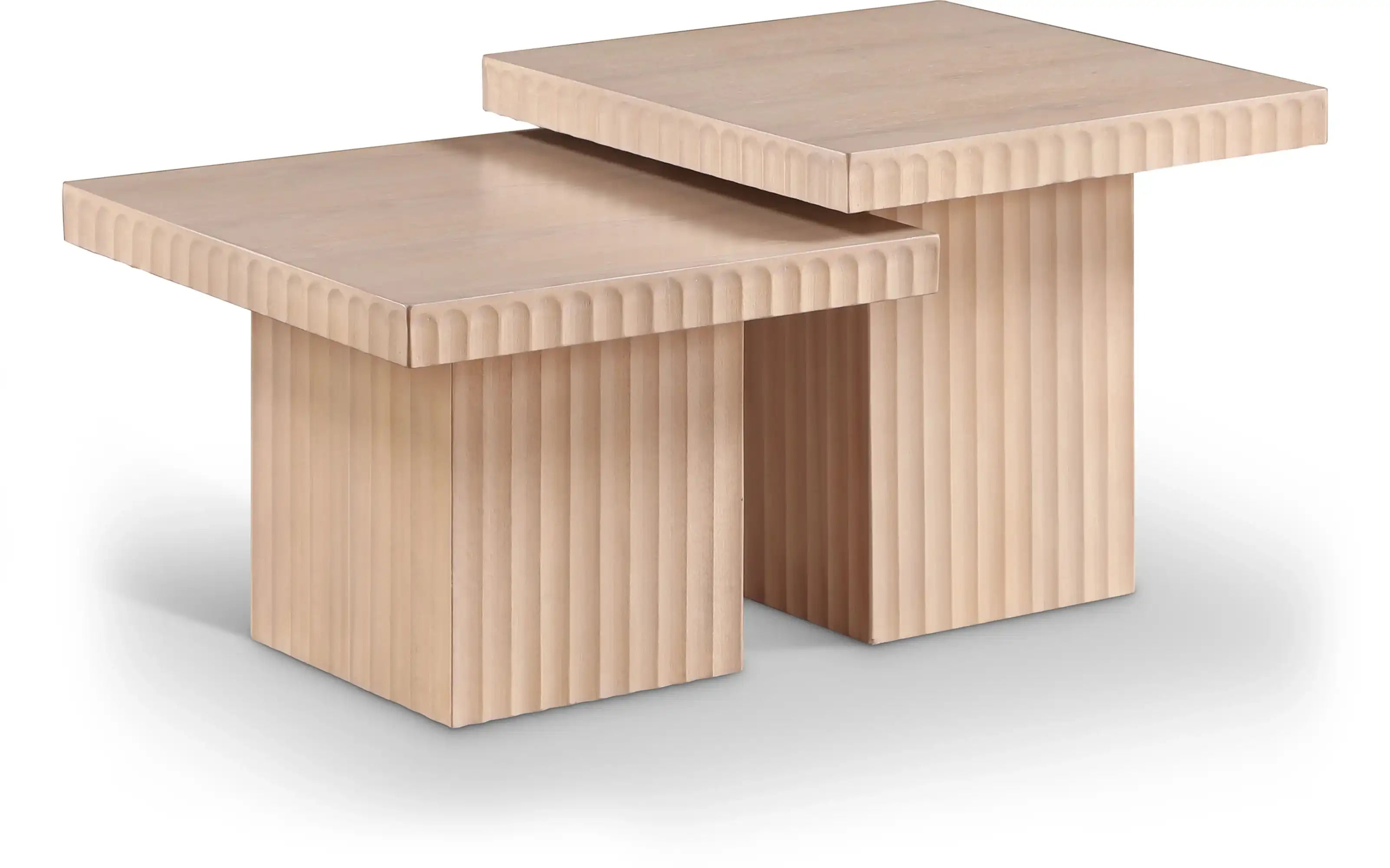 Spencer - 18" Oak Veneer 2 Piece Coffee Table - Best Buy Furniture