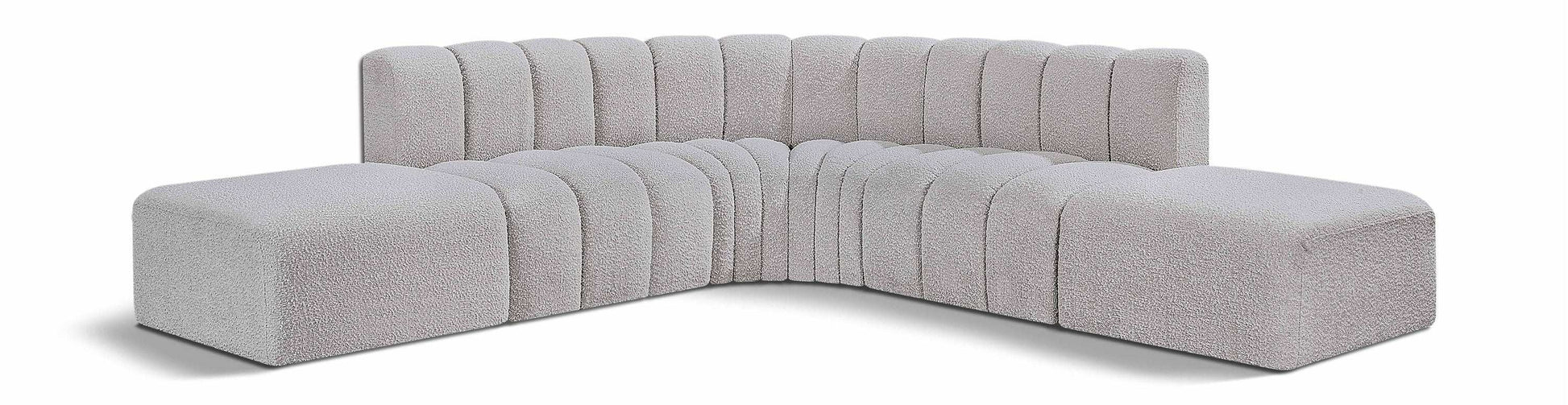 Arc - Boucle Fabric 6 Piece Corner Modular Sofa - Best Buy Furniture
