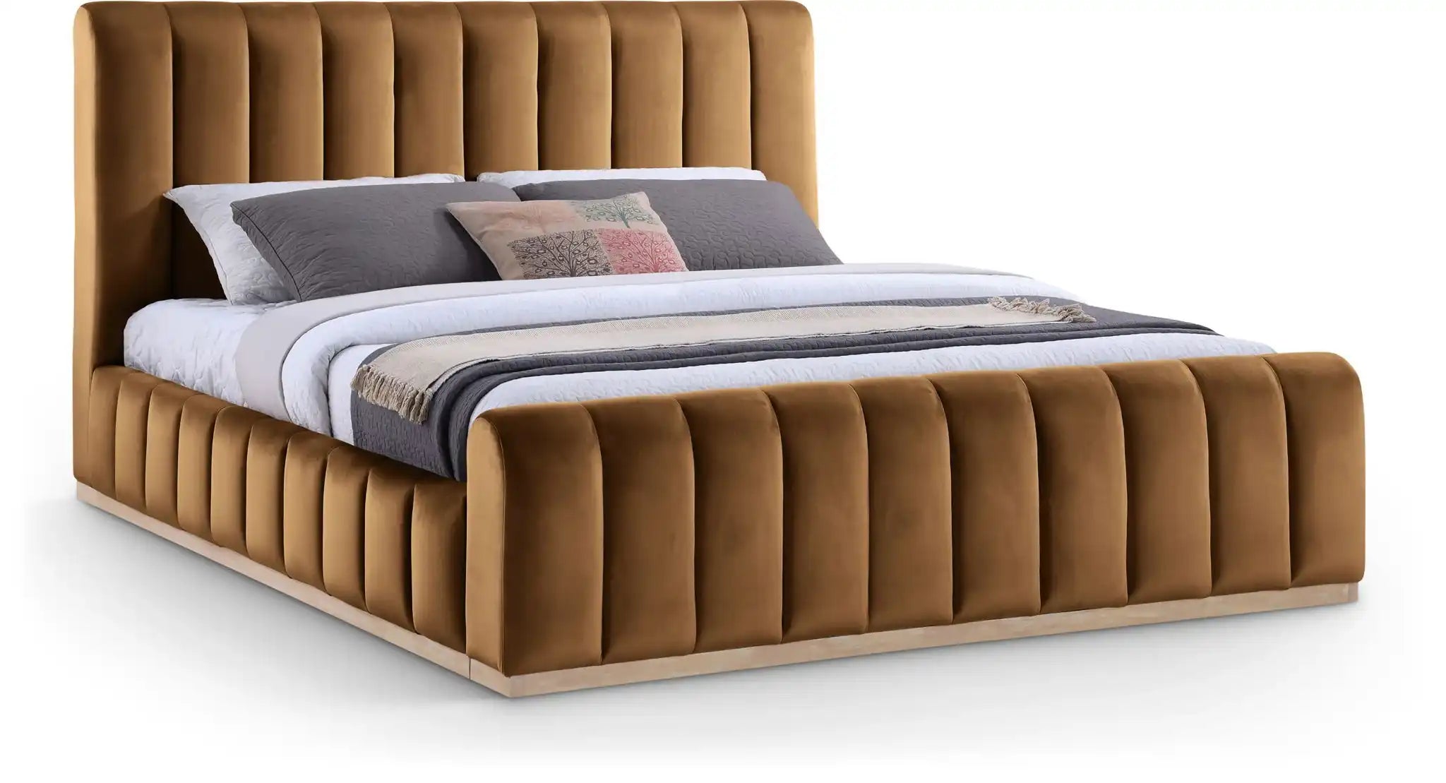 Amara - Velvet Bed - Best Buy Furniture