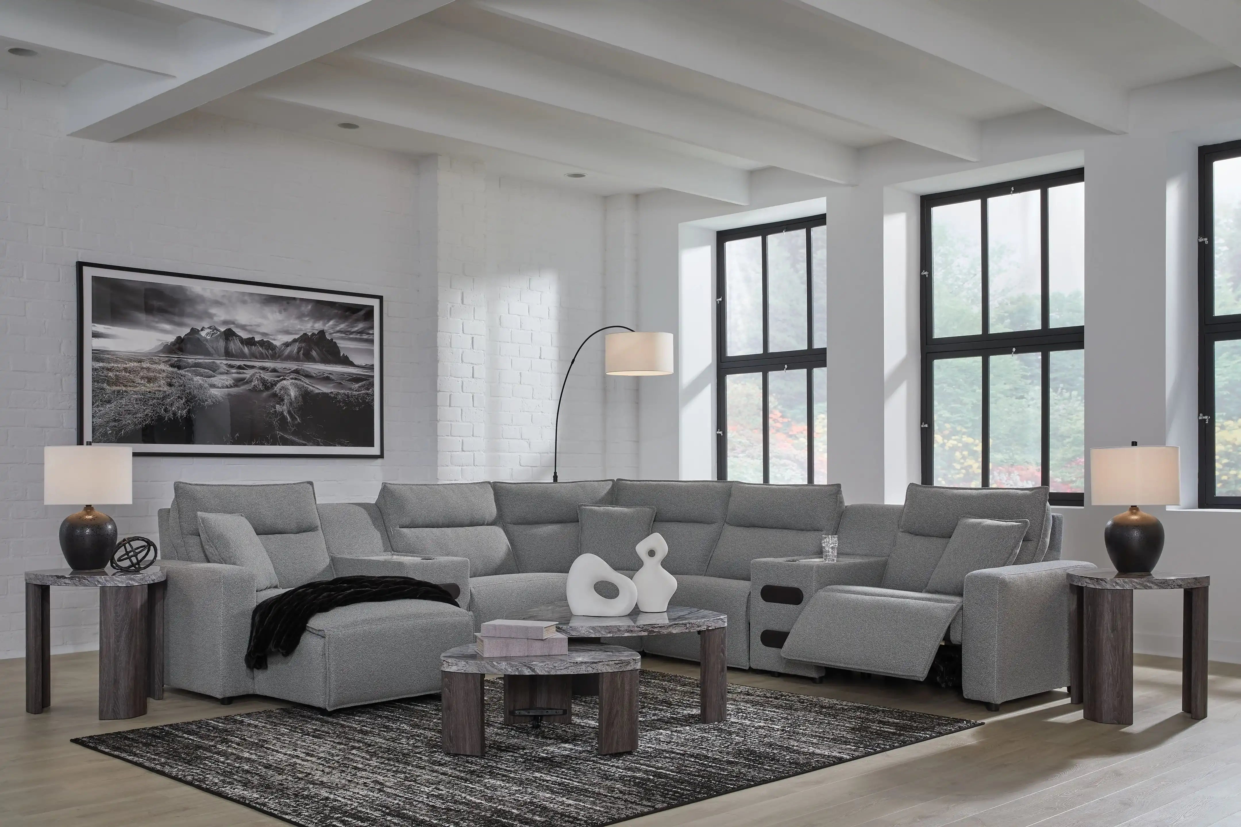 ModMax II - Salt And Pepper - Reclining Sectional - Best Buy Furniture
