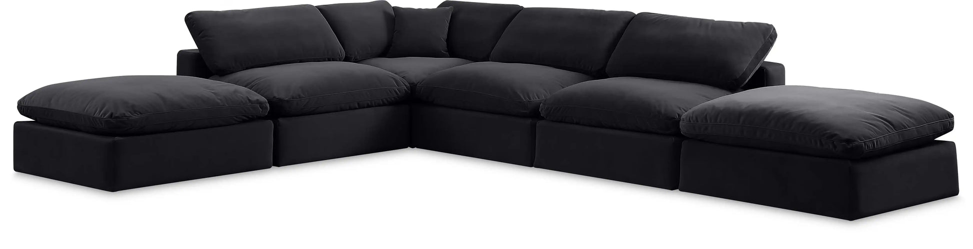 Comfy - 6 Piece Velvet Modular Sectional - Best Buy Furniture