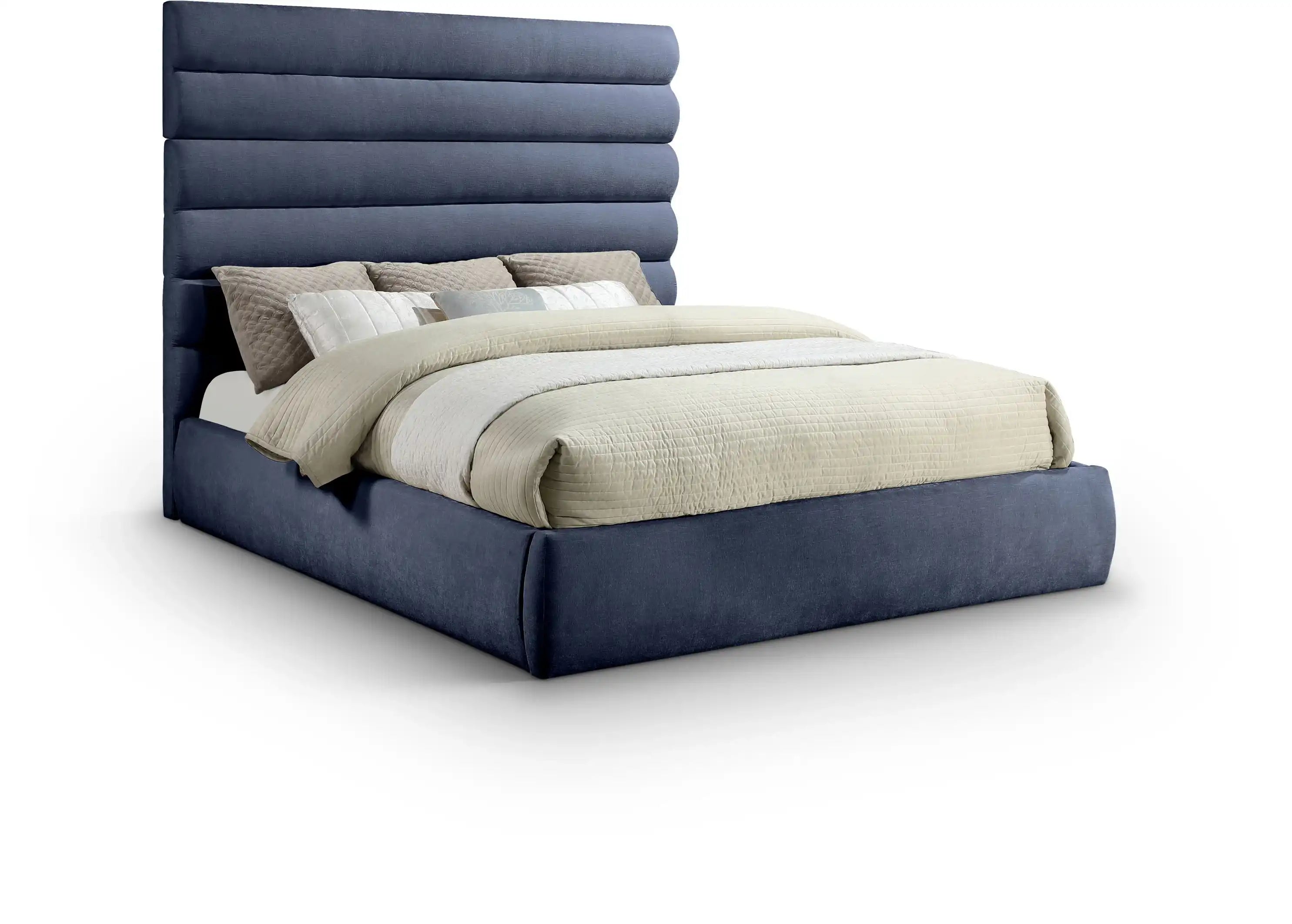 Adam - Chenille Fabric Bed With 70.5" Headboard - Best Buy Furniture