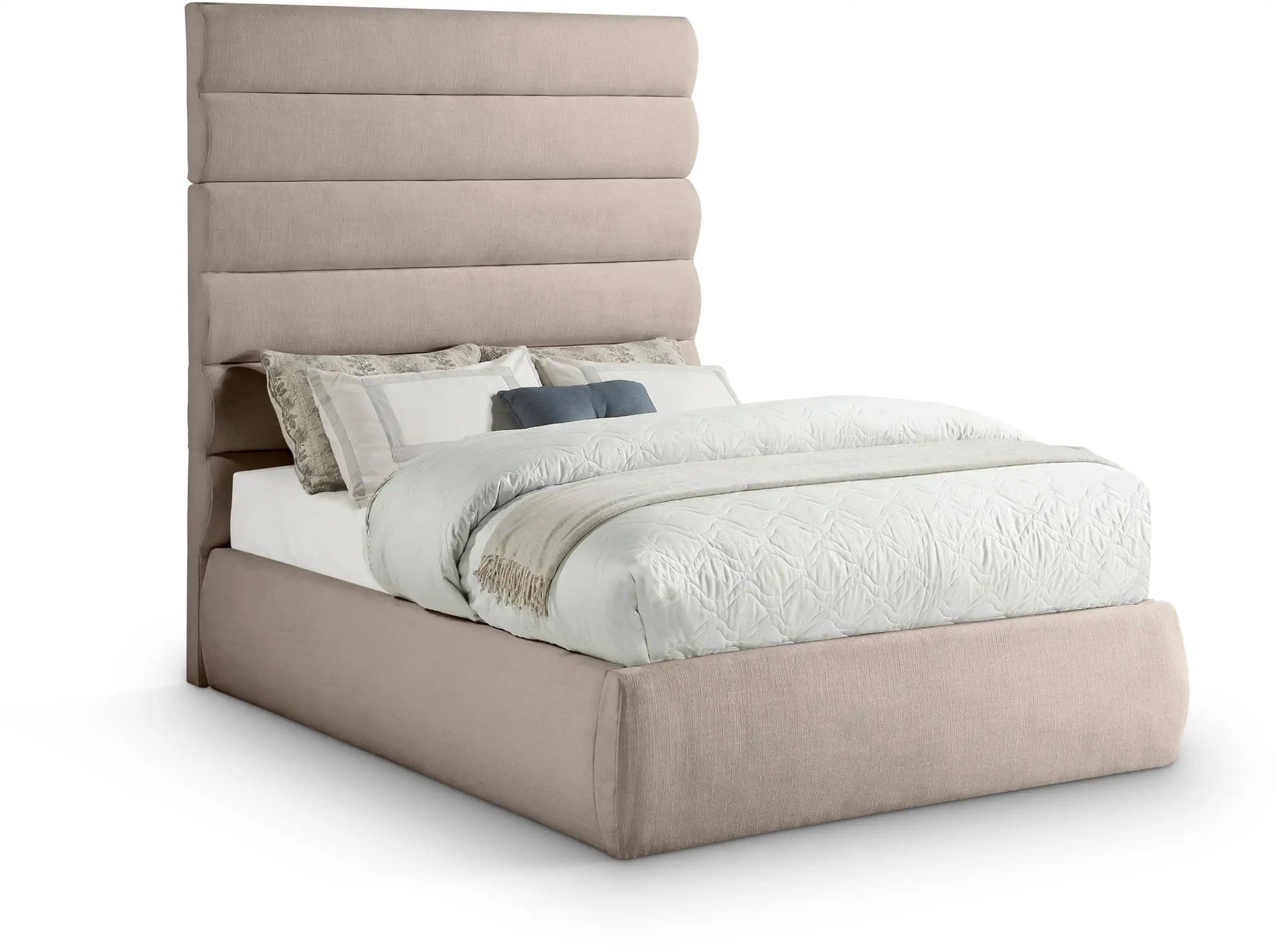 Adam - Linen Fabric Bed With 70.5" Headboard - Best Buy Furniture