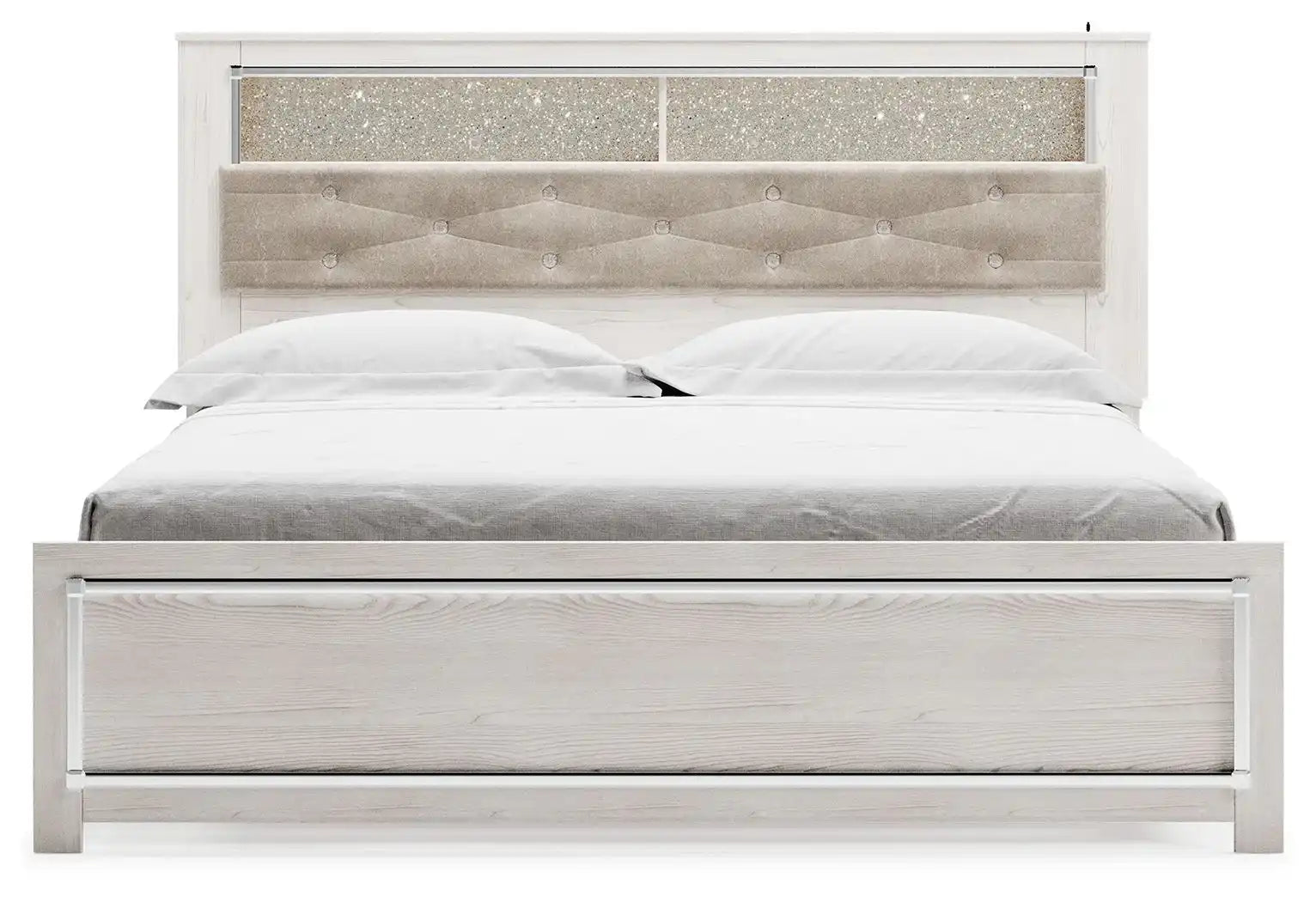 Altyra - King Bookcase Panel Bed - White - Best Buy Furniture