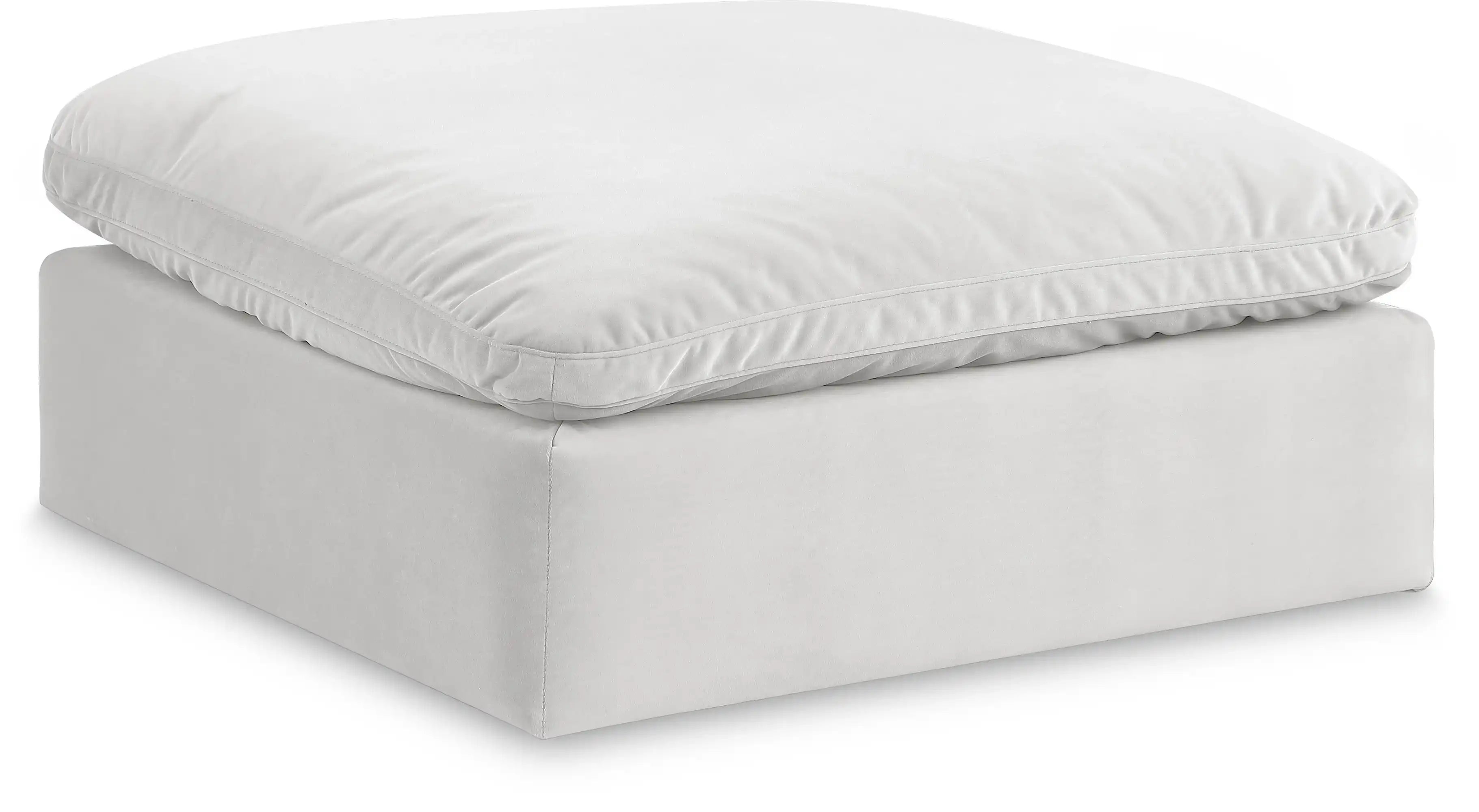 Comfy - Velvet Ottoman - Best Buy Furniture