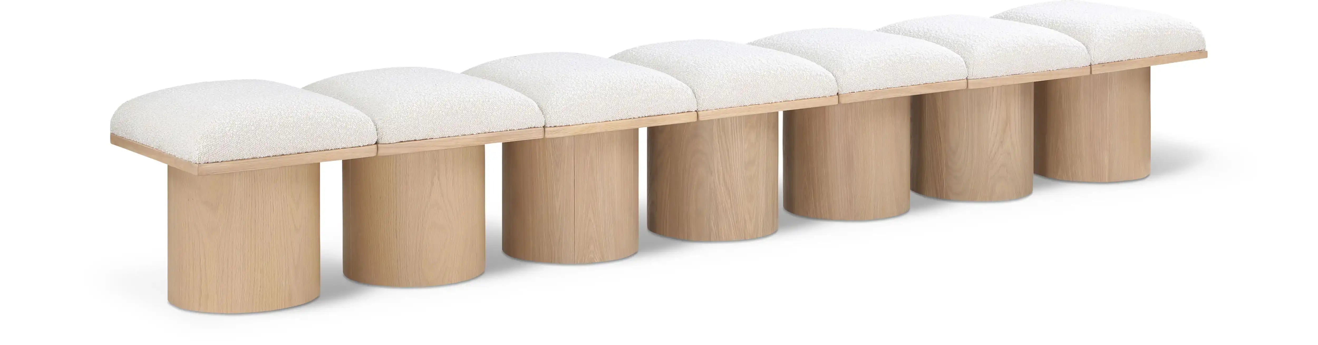 Pavilion - 7 Piece Modular Bench With Natural Base - Best Buy Furniture