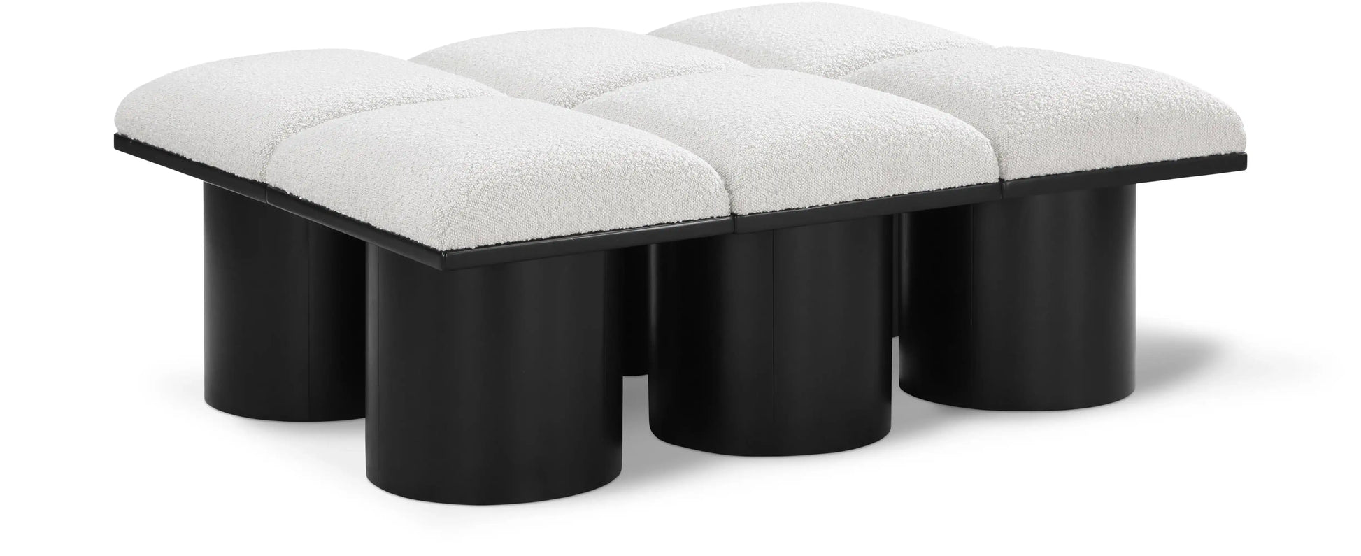 Pavilion - 6 Piece Modular Bench With Black Base - Best Buy Furniture