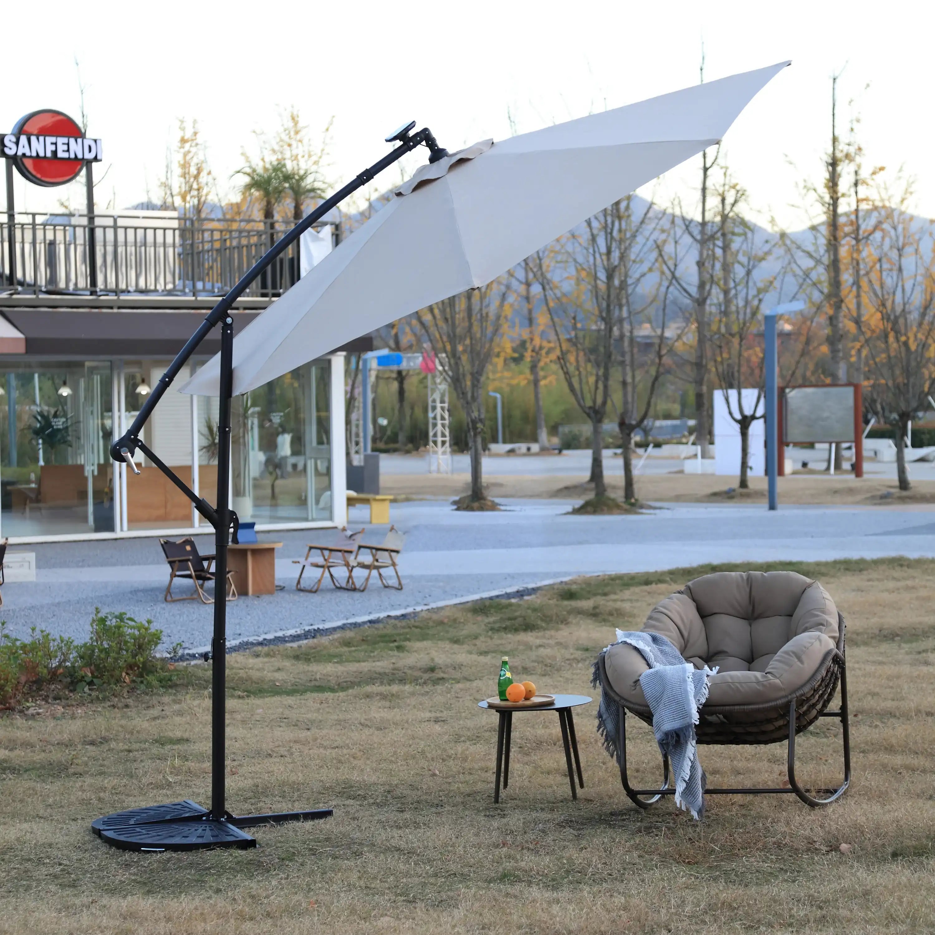 Solar LED Patio Umbrella | Large Outdoor Umbrella - Best Buy Furniture