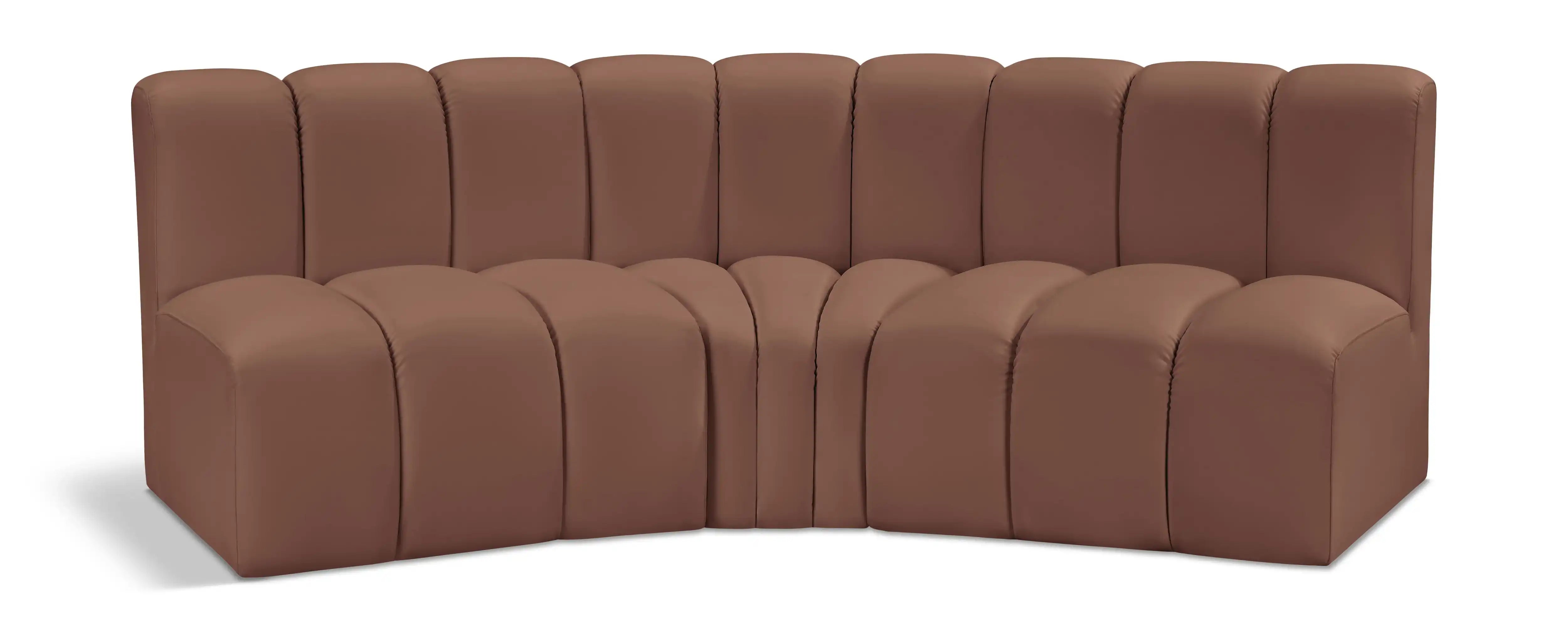 Arc - Faux Leather 3 Piece Modular Corner Sofa - Best Buy Furniture