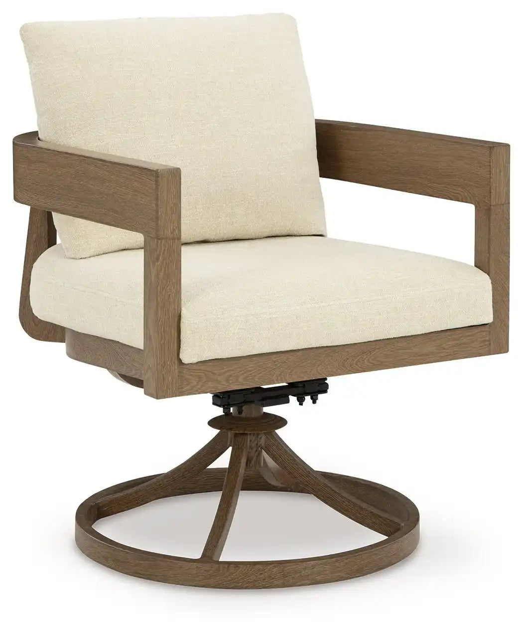 Serene Bay - Swivel Chair With Cushion (Set of 2) - Dark Brown / White - Best Buy Furniture