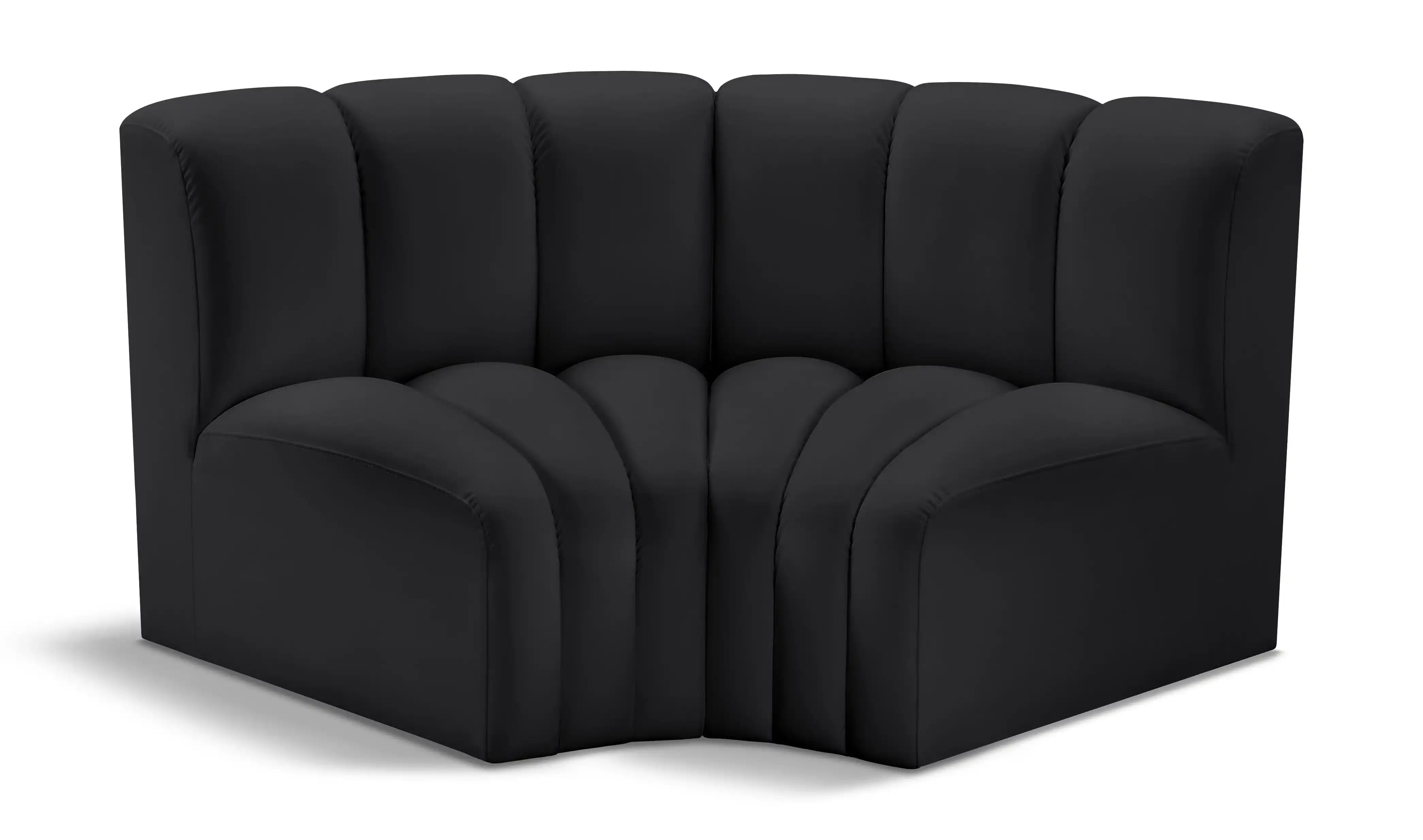 Arc - Faux Leather 2 Piece Modular Sofa - Best Buy Furniture